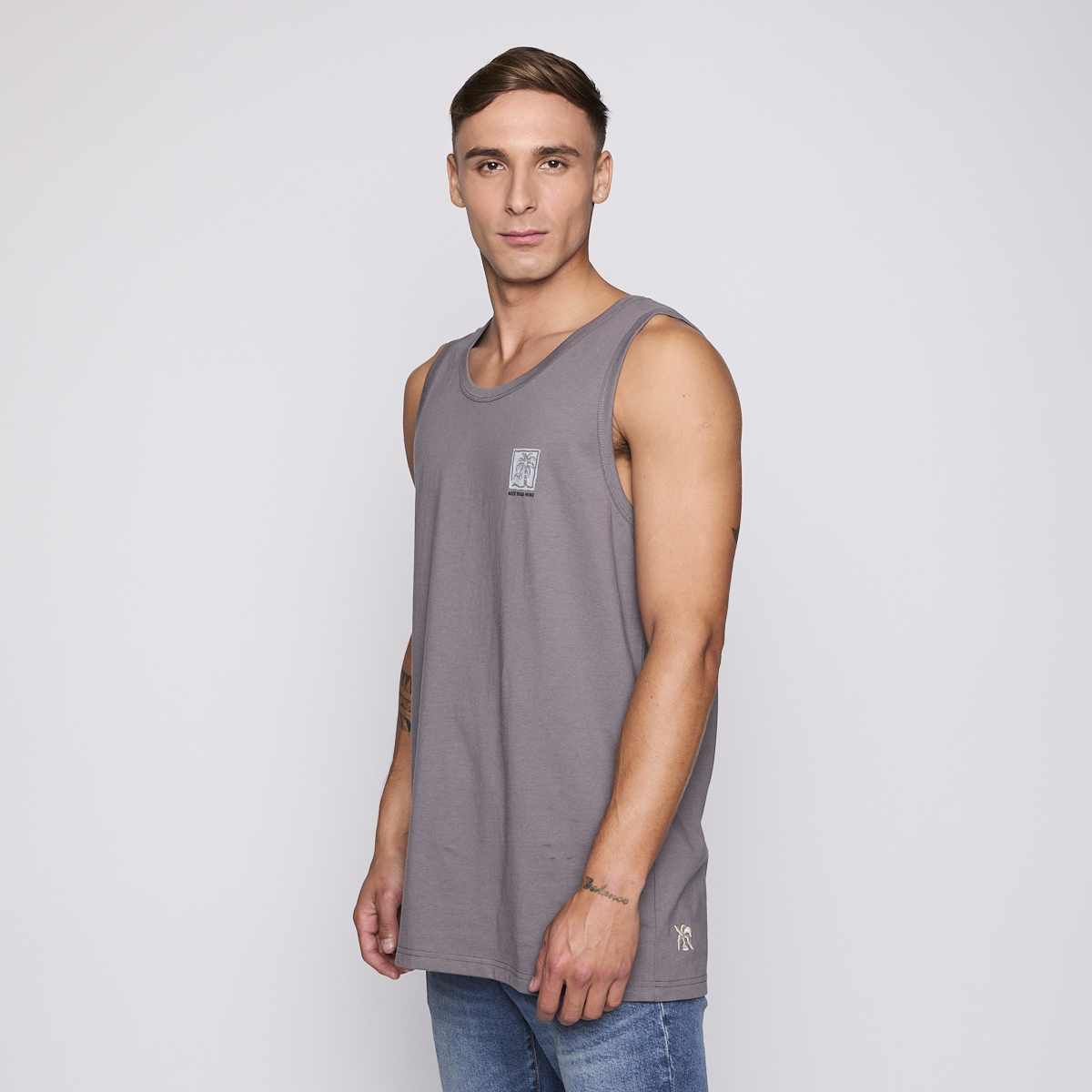 Polera Tank Reef Men Dark Grey-2