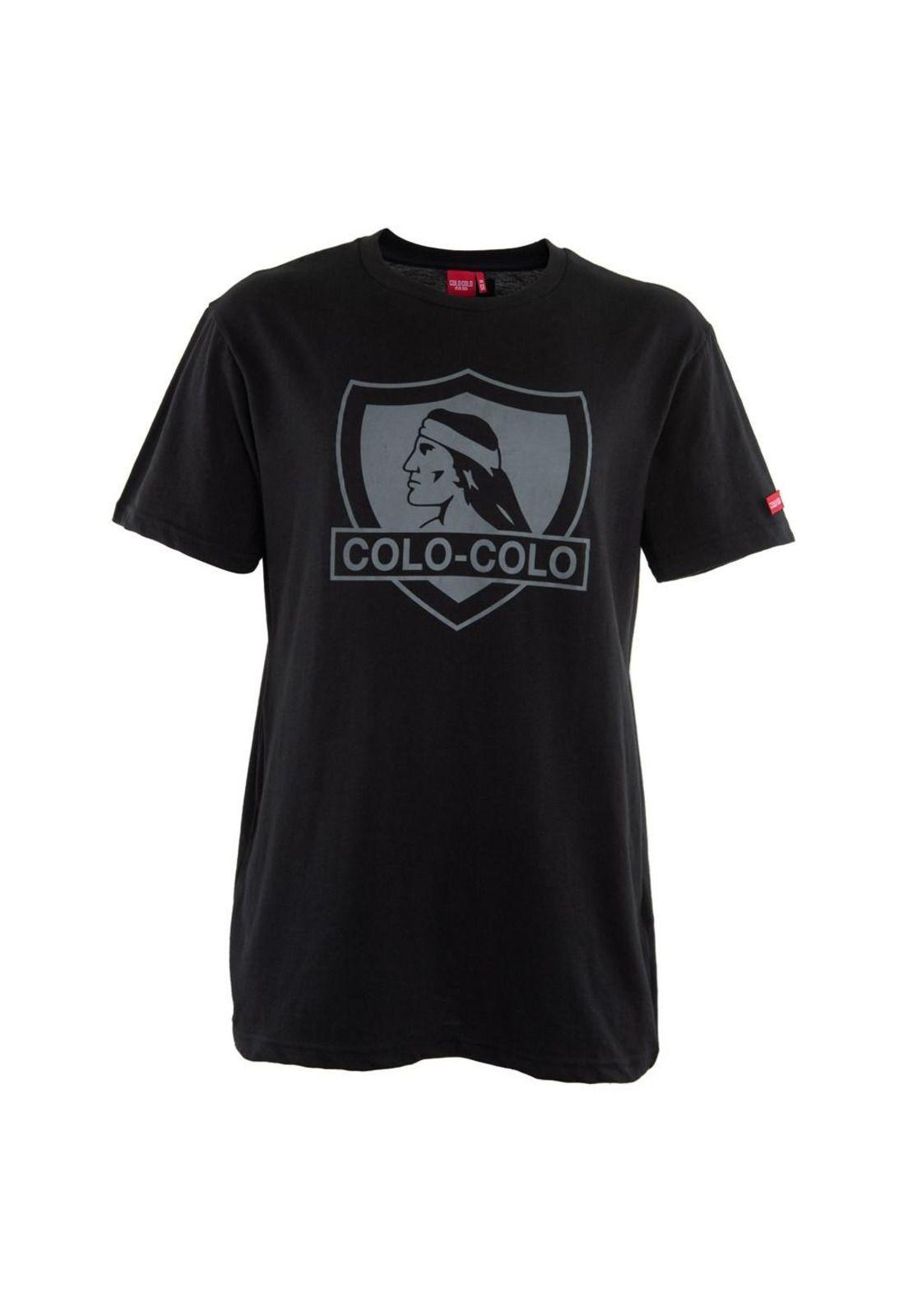 Polera Colo Colo Urbano "Escudo Gris" Negra-0