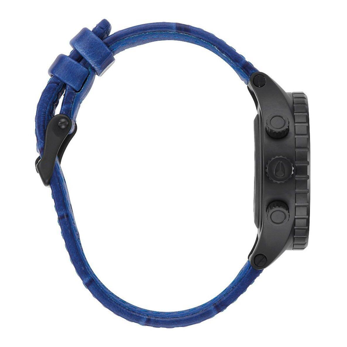 Reloj 38-20 Chrono Leather Black Blue Gator Nixon-2
