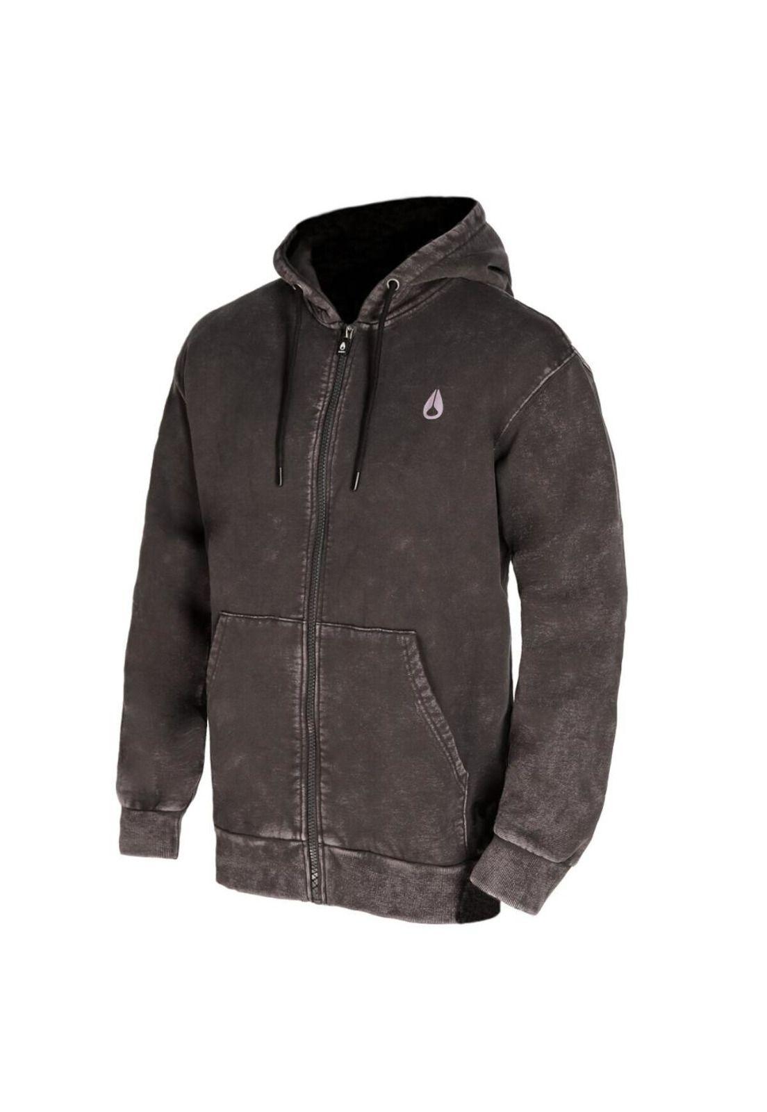 Poleron Men Full zipper "No Time To Stop" Black-2
