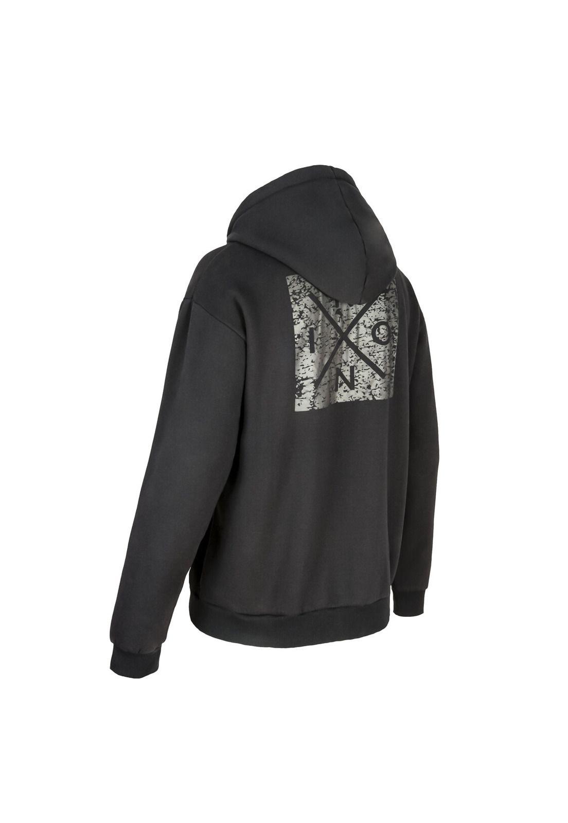 Polerón Nixon Men Full Zipper Black Cross-3
