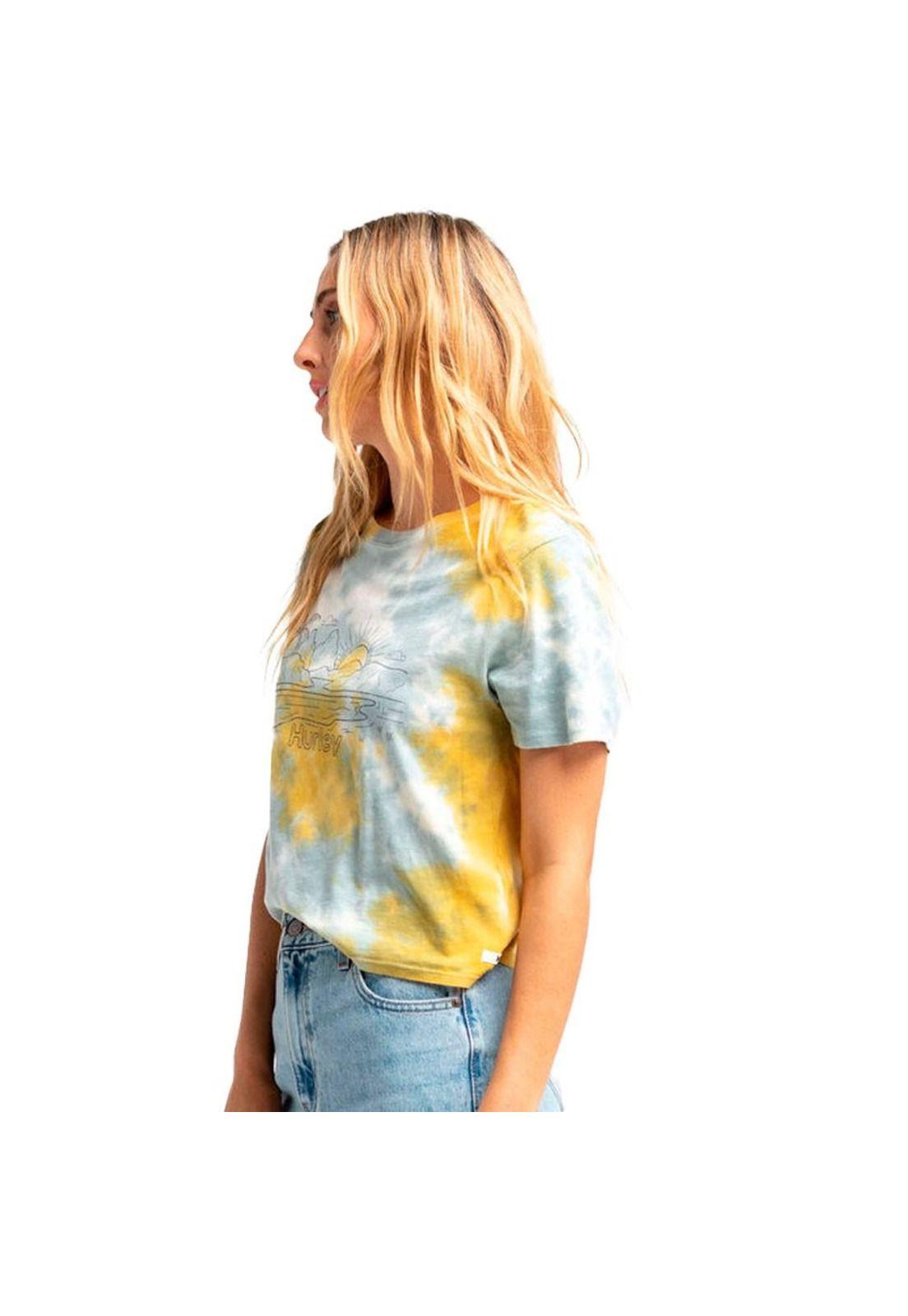 Polera Coastalvibes Tiedye Yellow Green Hurley-2