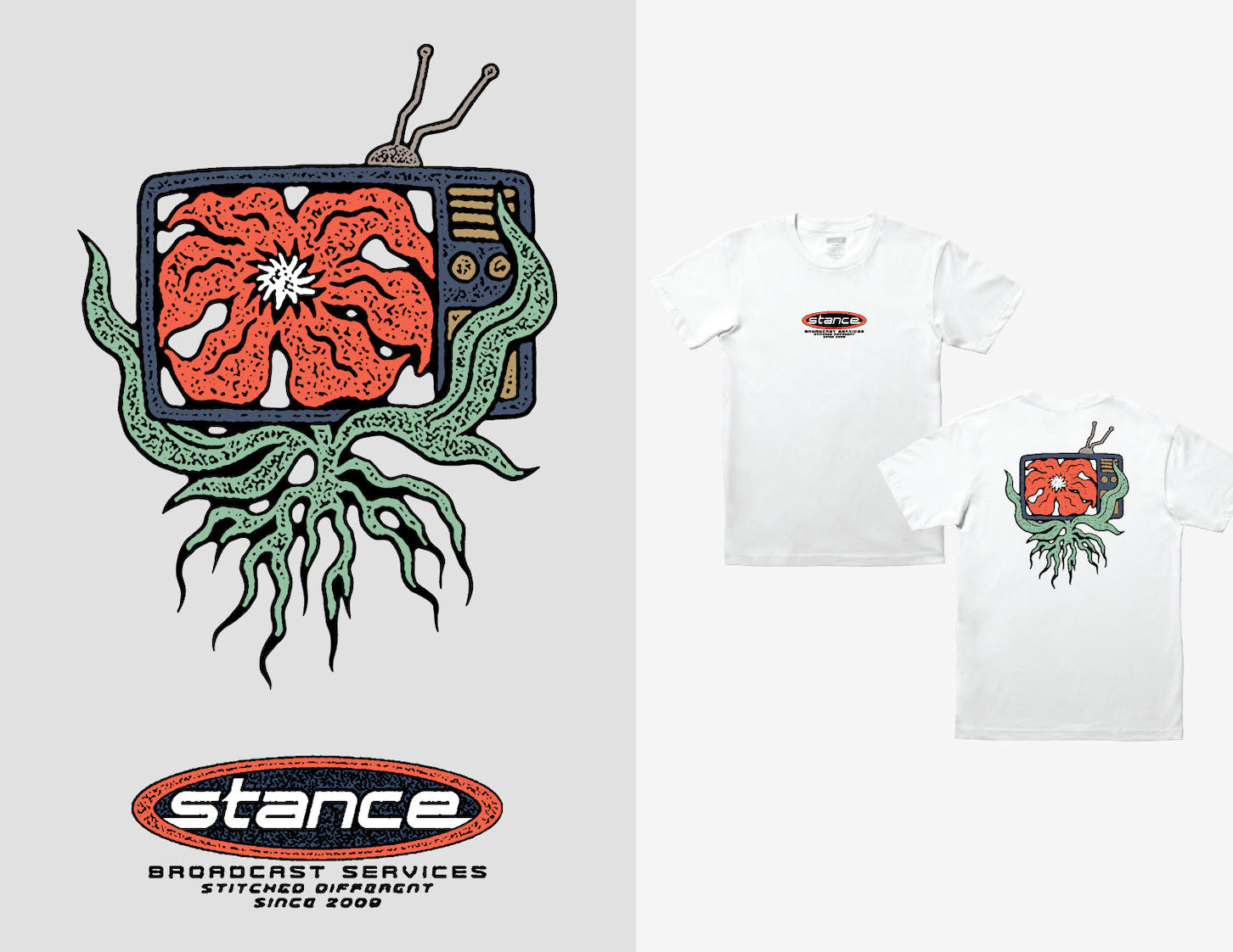 Polera Stance Broadcast White-1