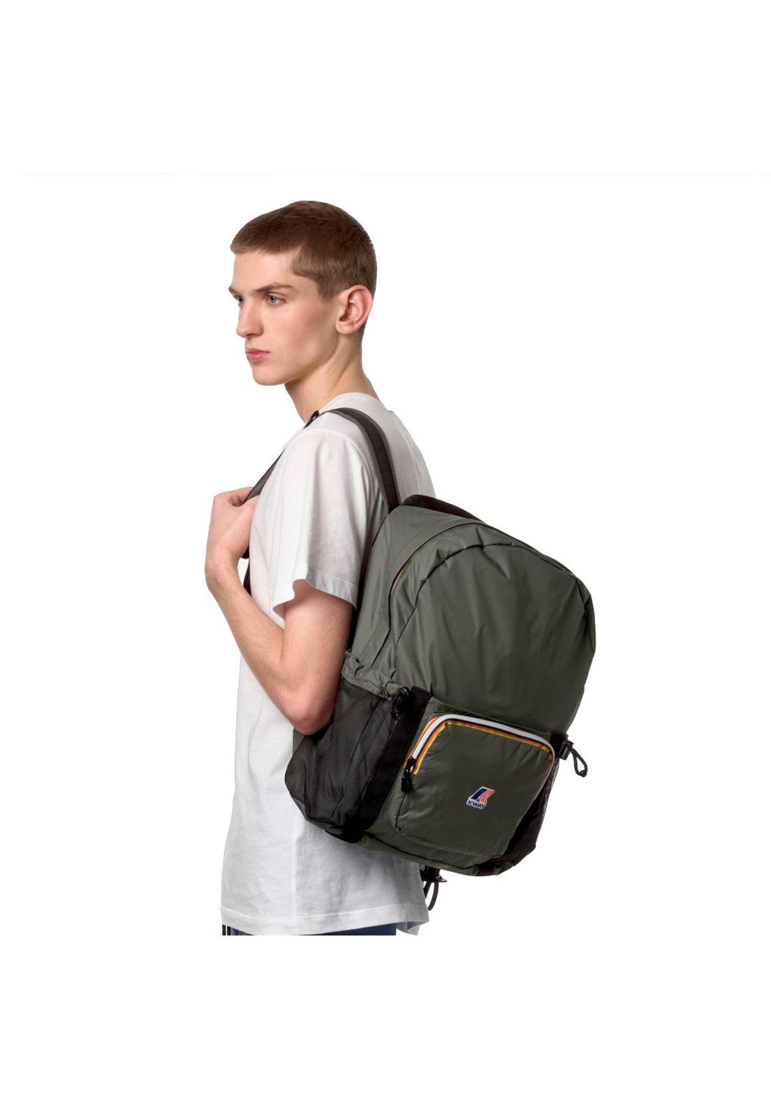 Mochila K-Way Packable Le Vrai 3.0 Michel Green Blackish-4