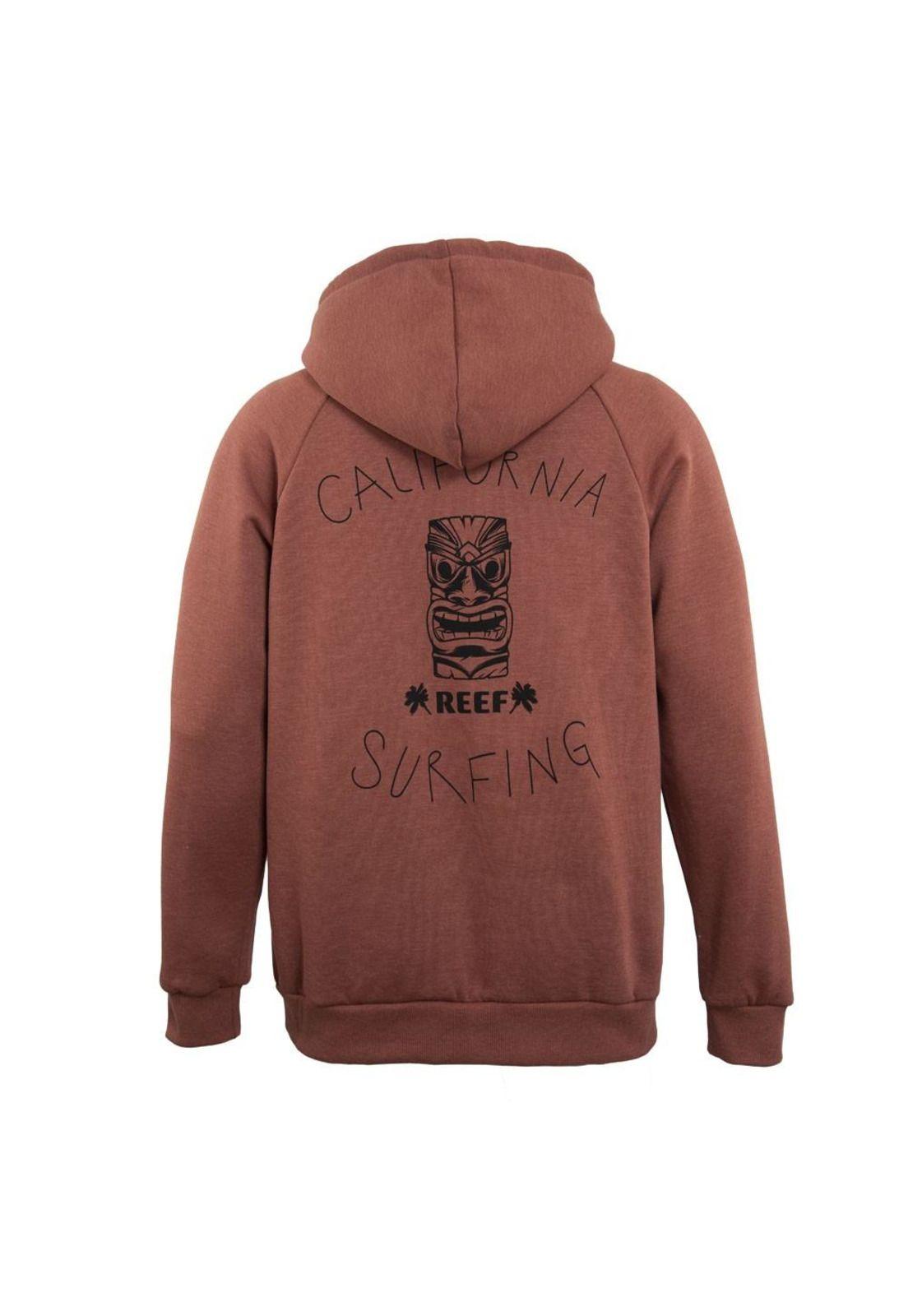 Poleron Men "California Surfing" Hoodie Burgundy-2