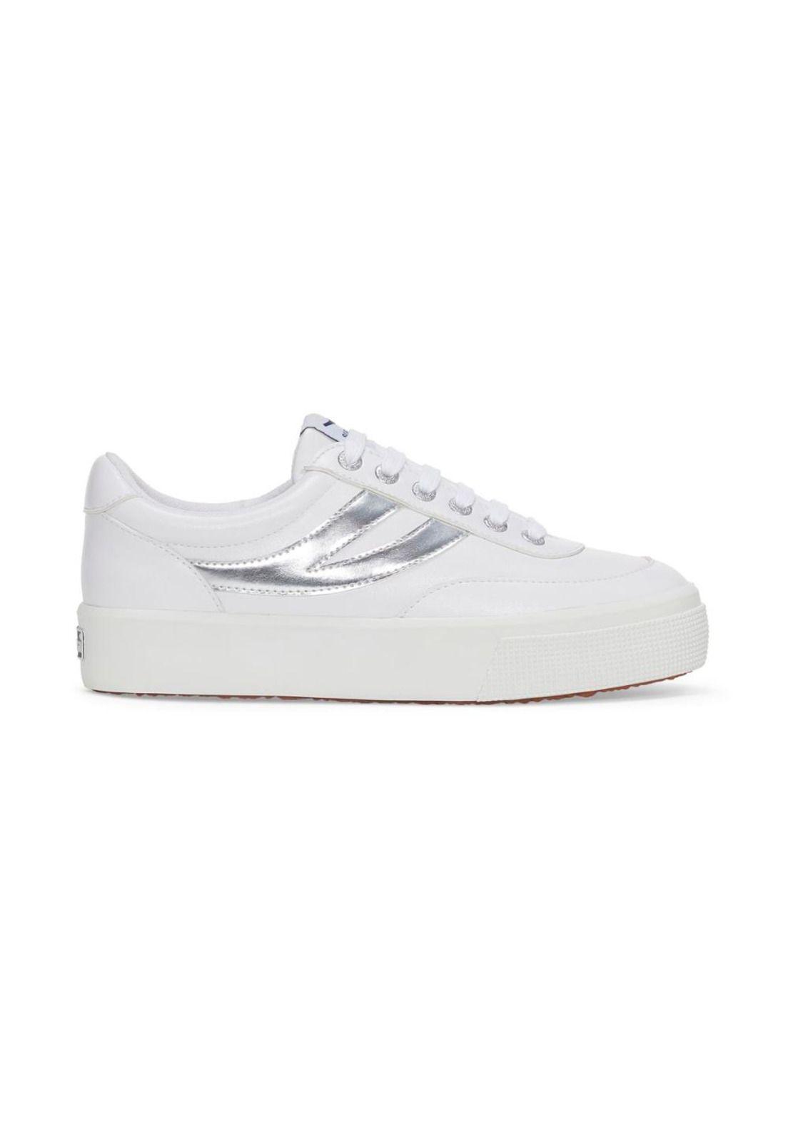 Zapatilla 2740 Platform Blocks Mirror Synthetic White Silver-0