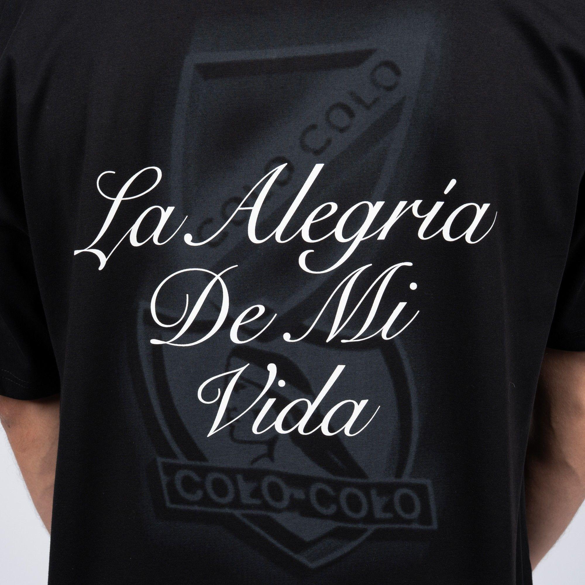 Polera Colo-Colo Urbano "La Alegría de mi Vida" Negro-3