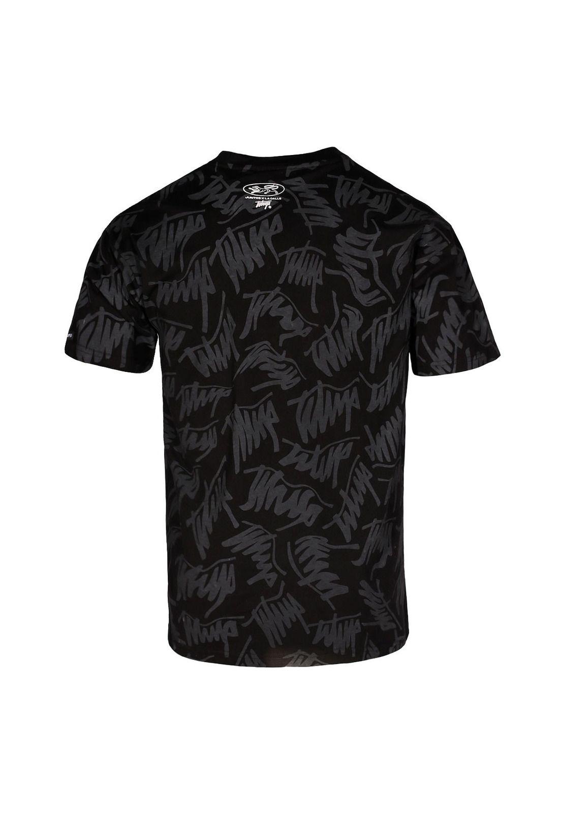 Polera Oversize Rolling Patterns Black-2