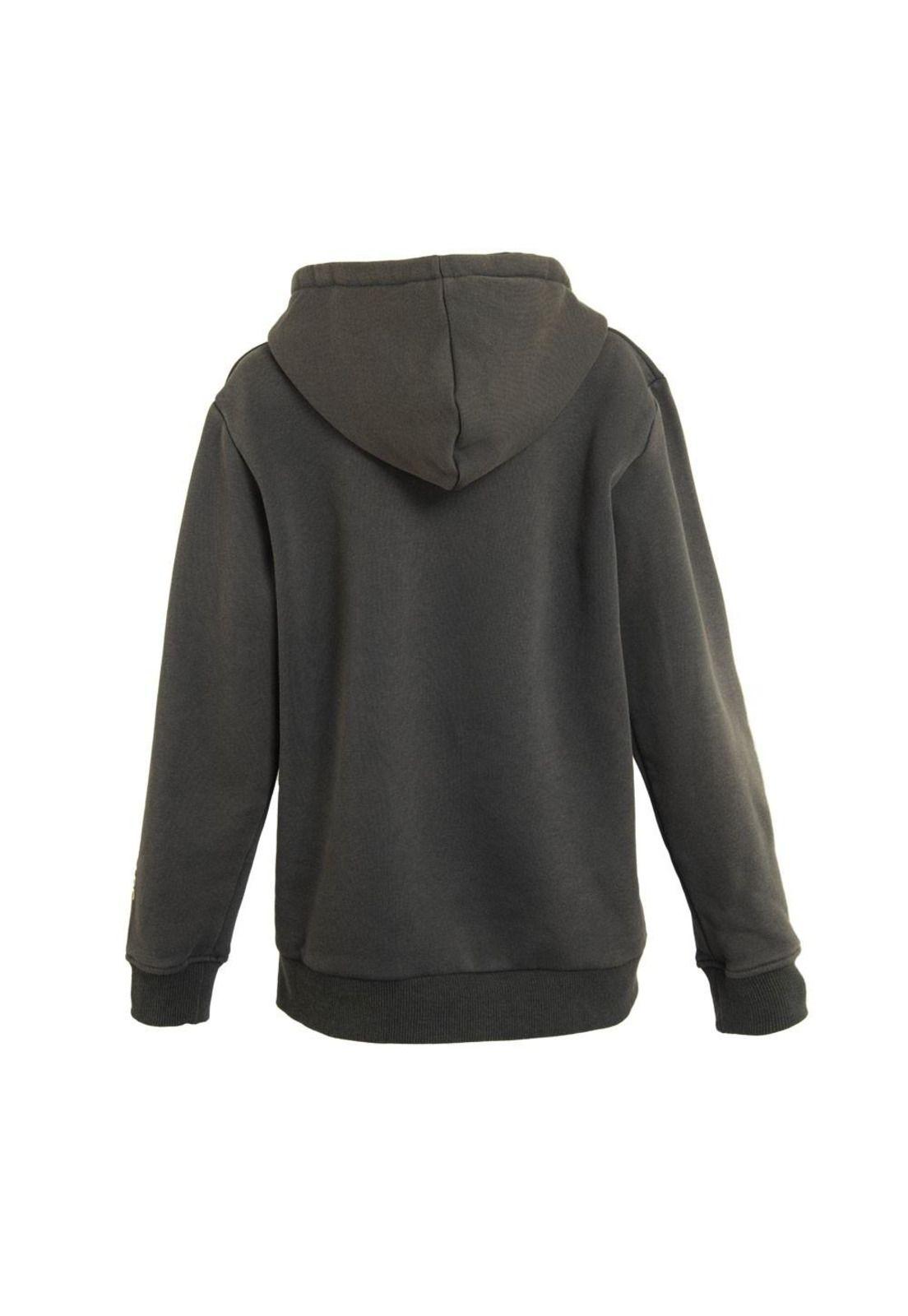 Poleron Boys Full Zipper Light Black-2