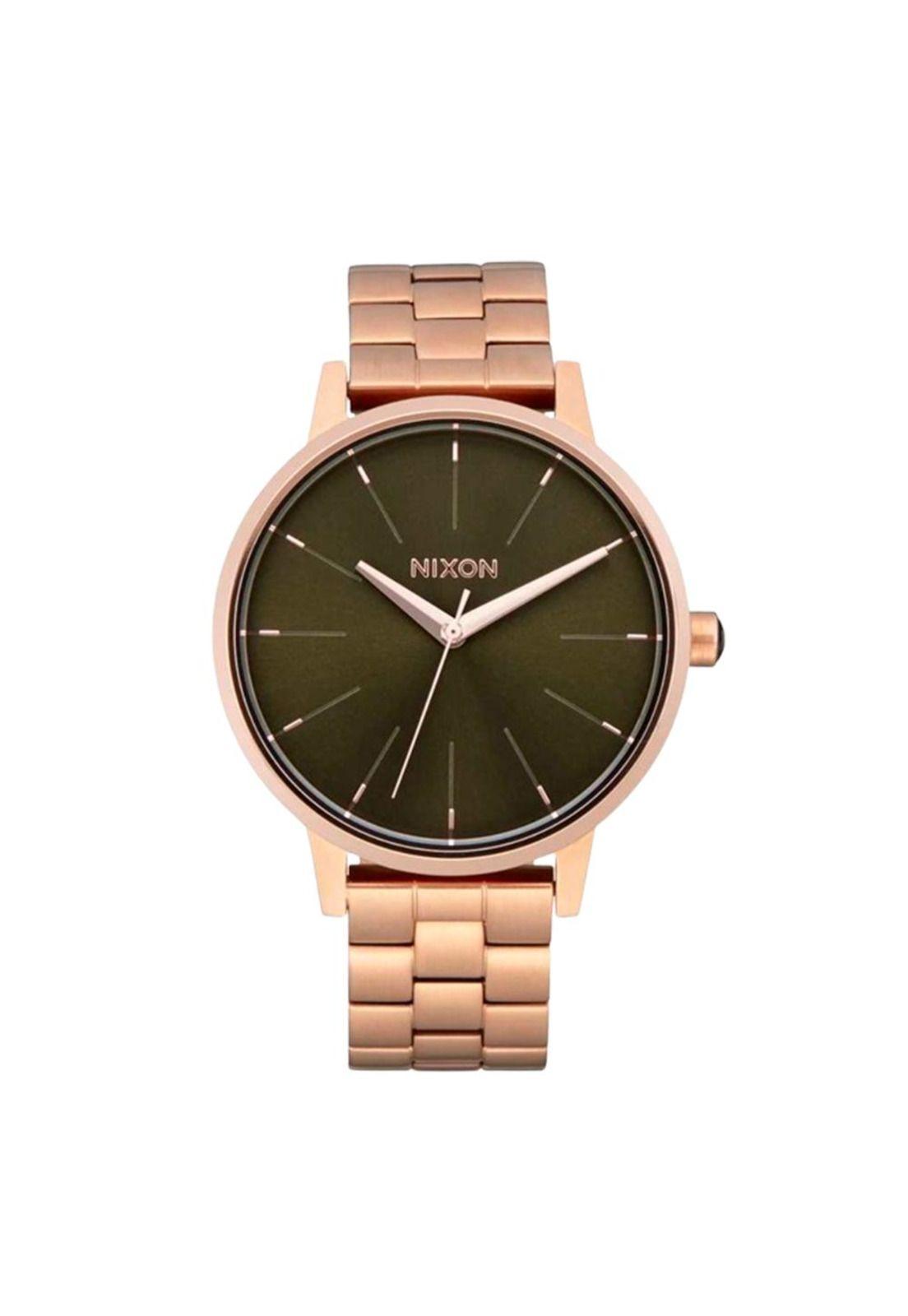 Reloj Kensington Rose Gold Olive Sunray-0