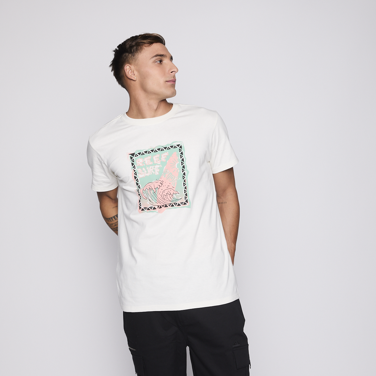 Polera Reef Men Surf Surf Beige-4