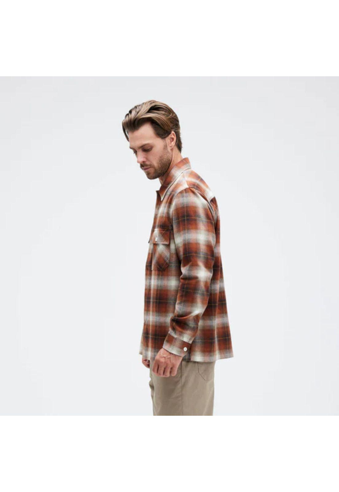 Camisa Stance Lowell Button Up Brown-3