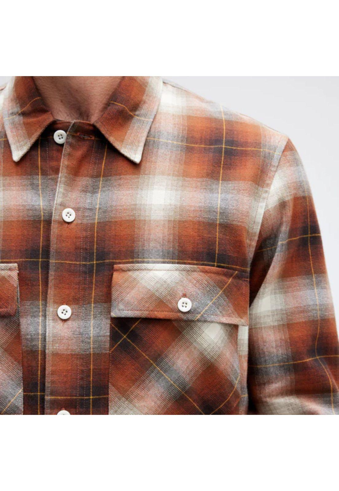Camisa Stance Lowell Button Up Brown-5