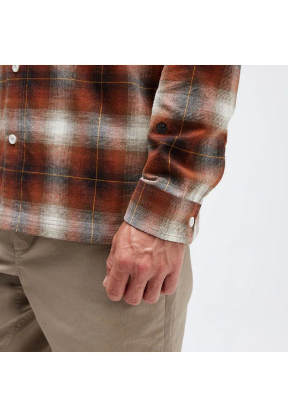 Camisa Stance Lowell Button Up Brown-6