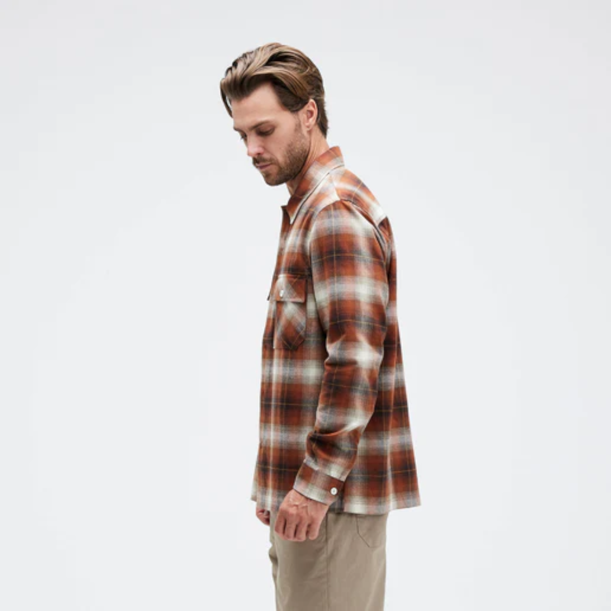 Camisa Stance Lowell Button Up Brown-3