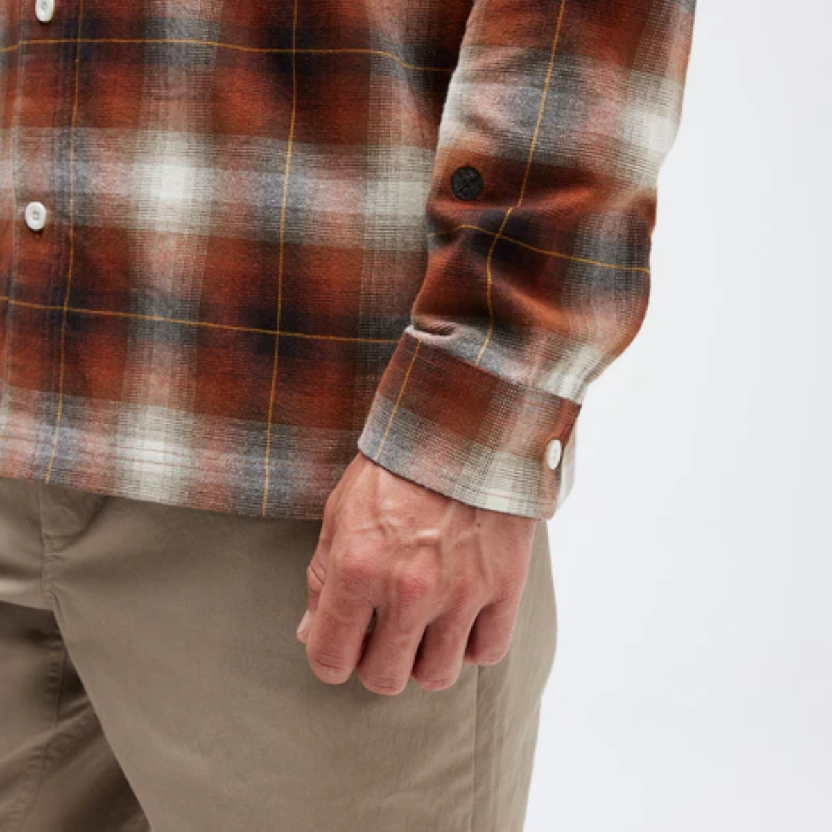 Camisa Stance Lowell Button Up Brown-6