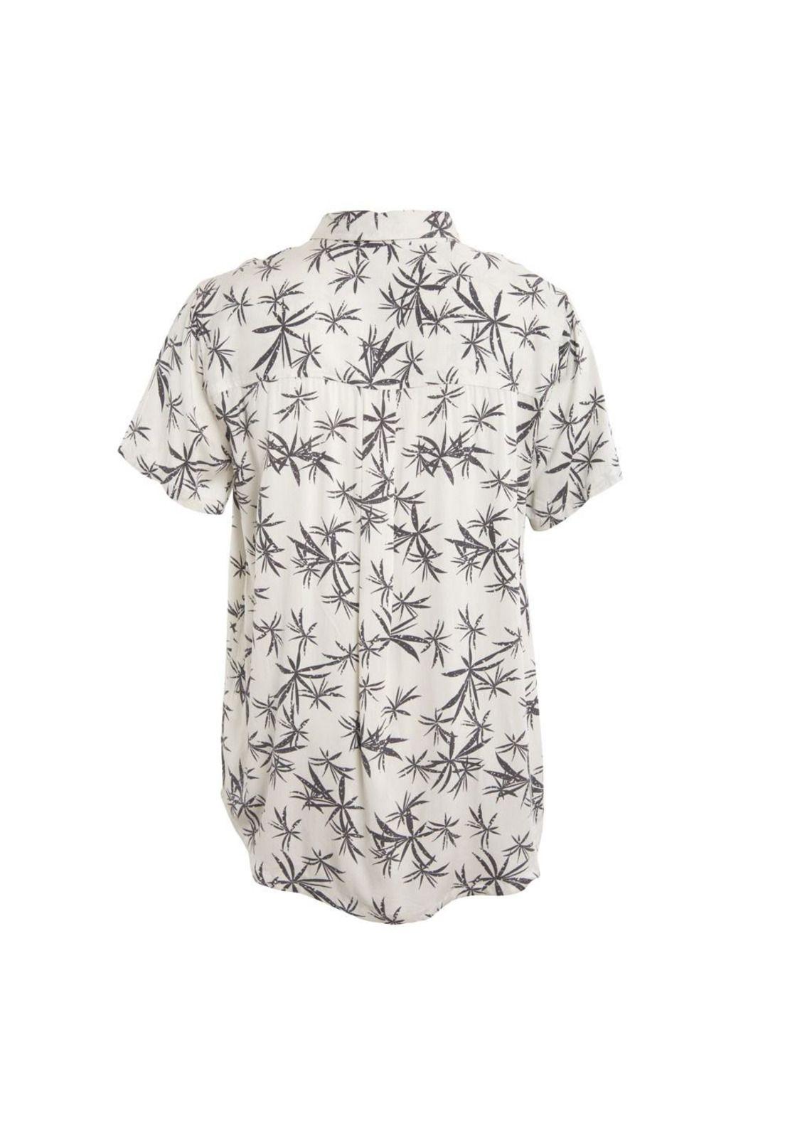 Camisa Men Manga Corta Palms Beige-2