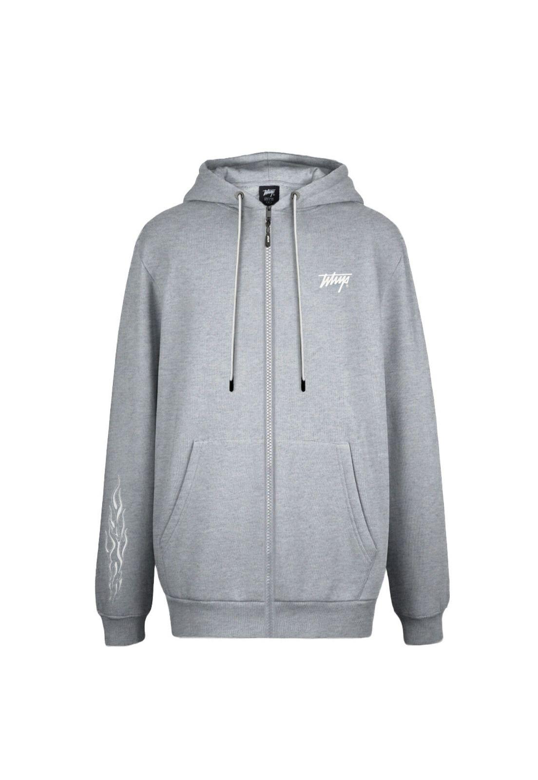 Polerón Whatup Hombre Full Zipper Flame Grey-0
