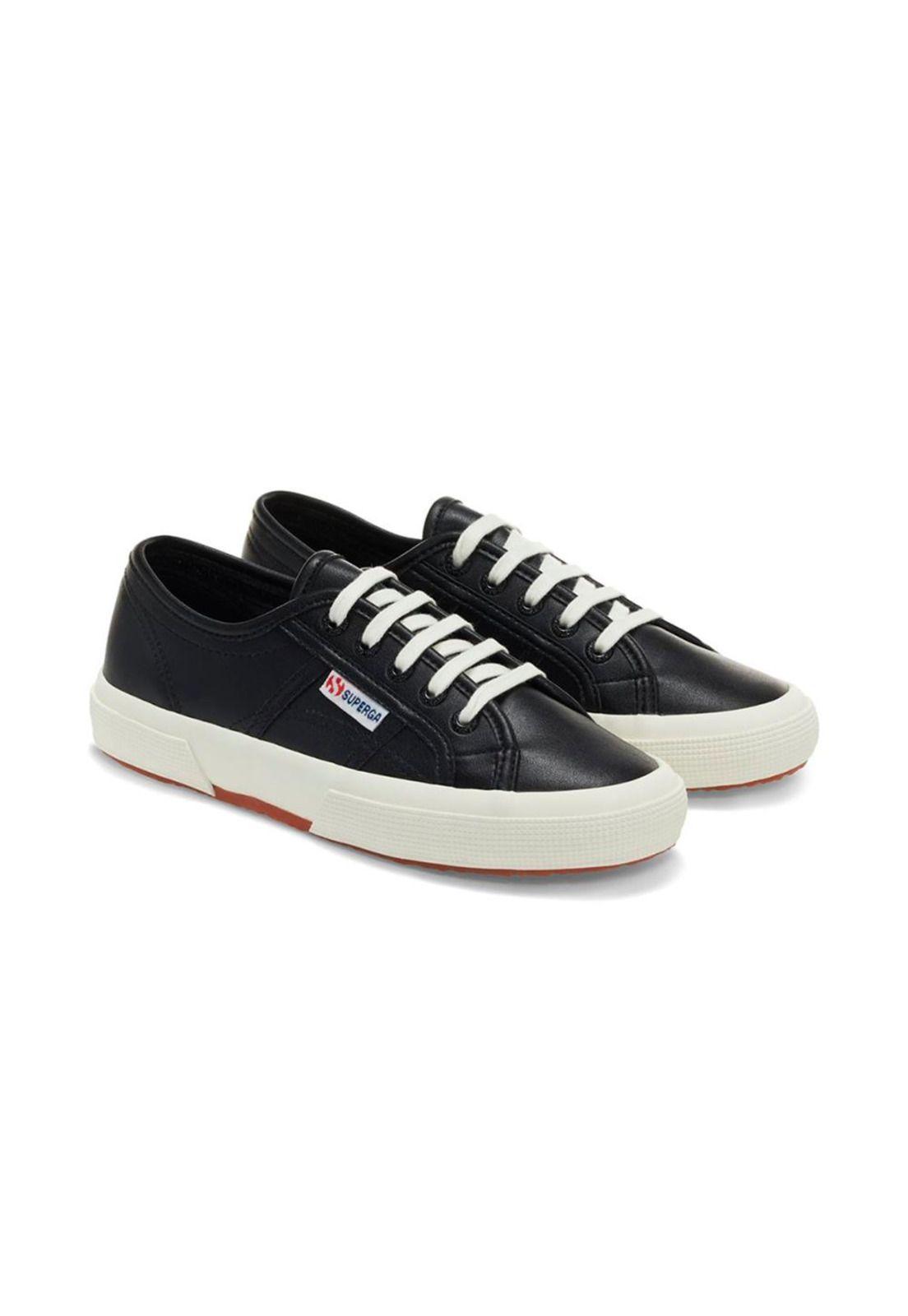 Zapatilla 2750 Vegan Fauxleather Black White Avorio-1