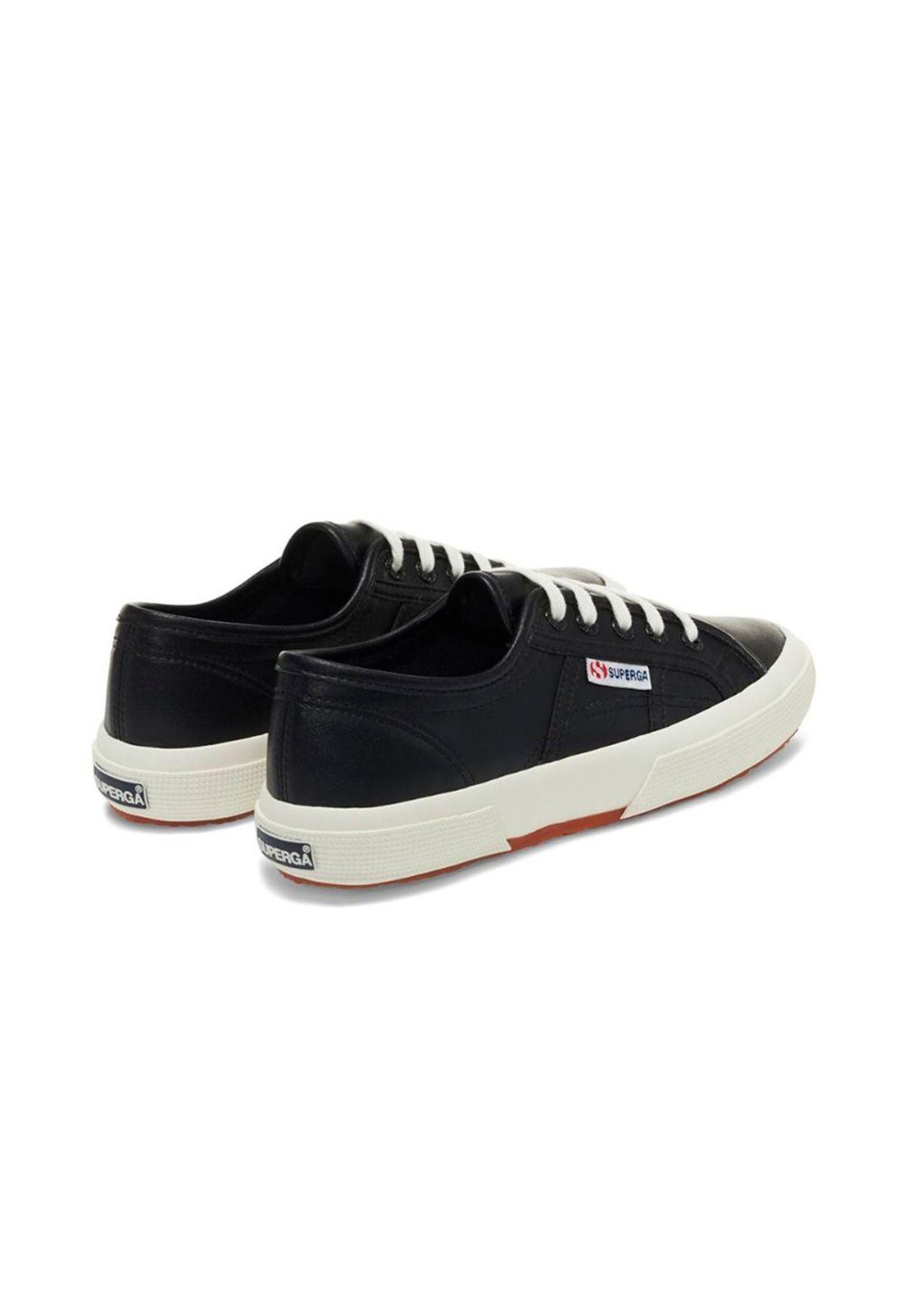 Zapatilla 2750 Vegan Fauxleather Black White Avorio-2