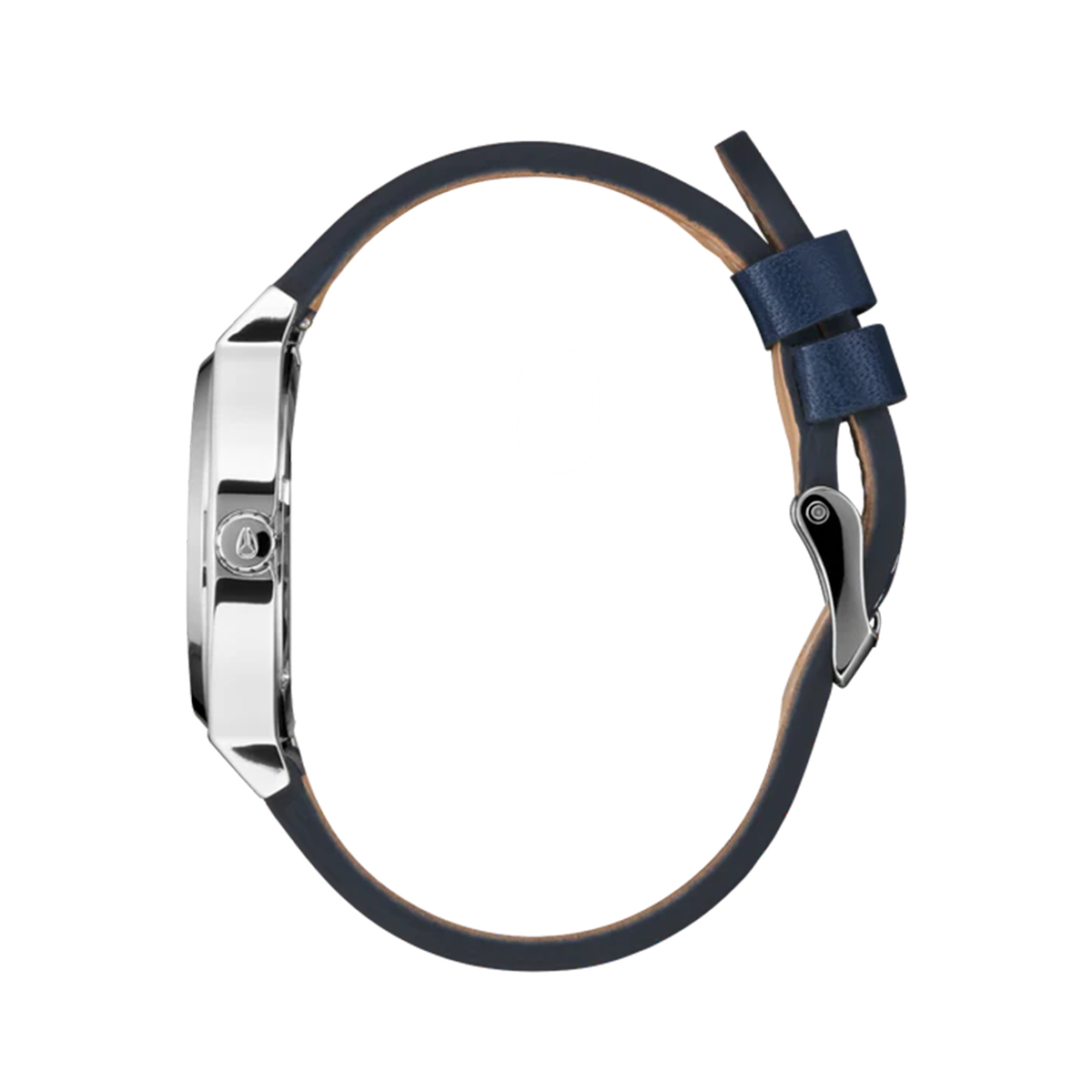 Reloj Time Teller Leather Silver Cloud Indigo-2