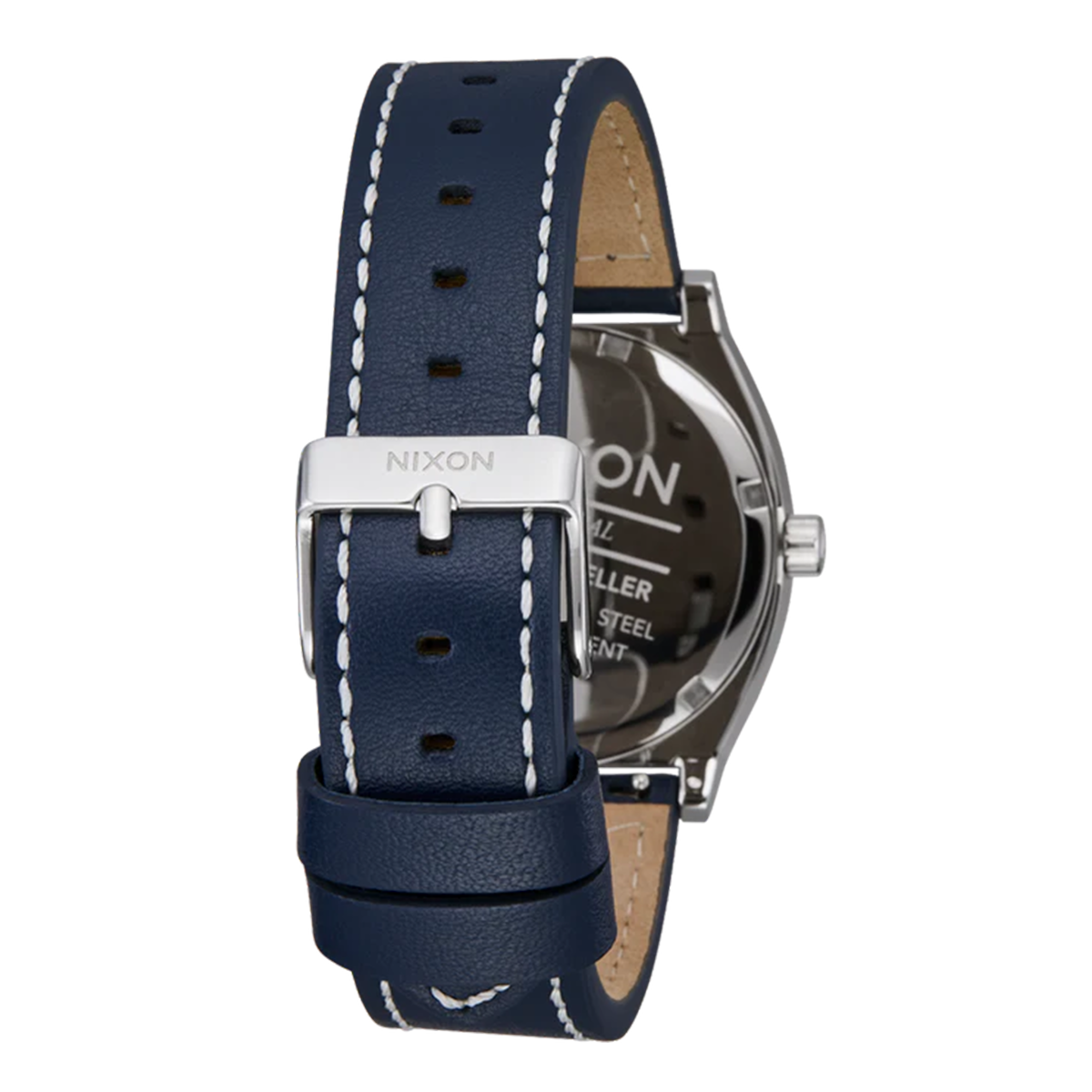 Reloj Time Teller Leather Silver Cloud Indigo-3
