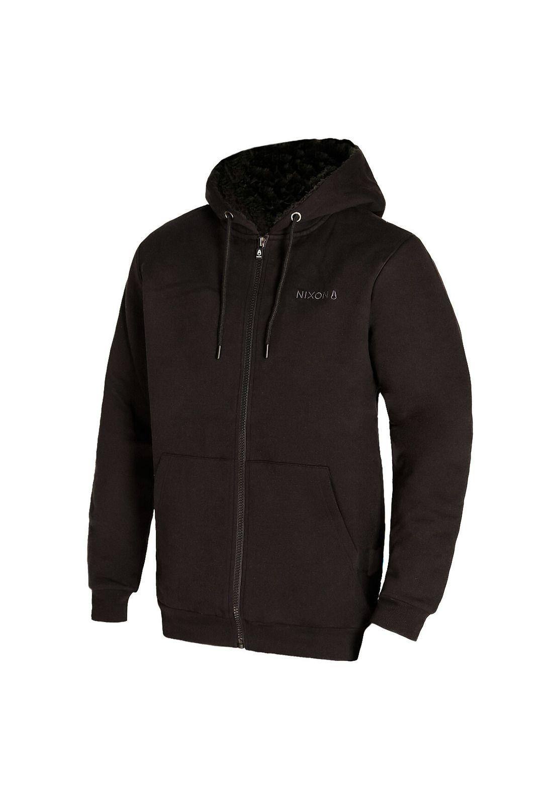Poleron Men Full Zipper Grey Chiporro Black-2