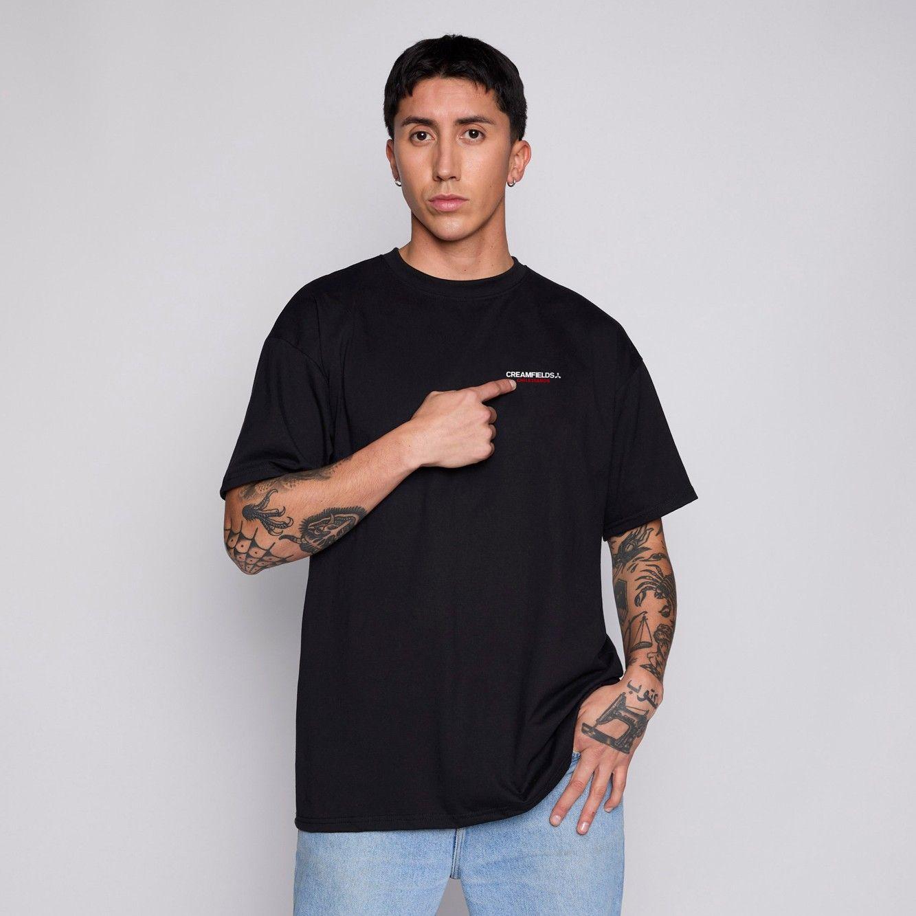 Polera Creamfields x Whatup Black Line Up-0