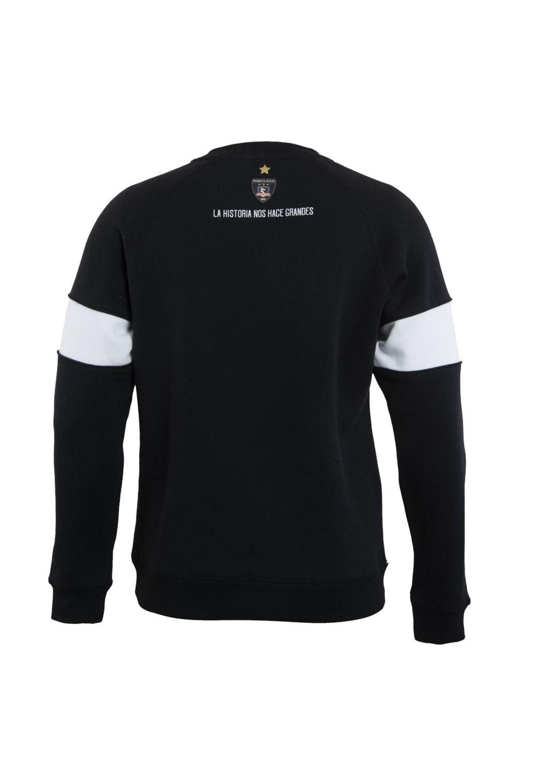 Polerón Colo Colo Urbano Logo Front Black White-2