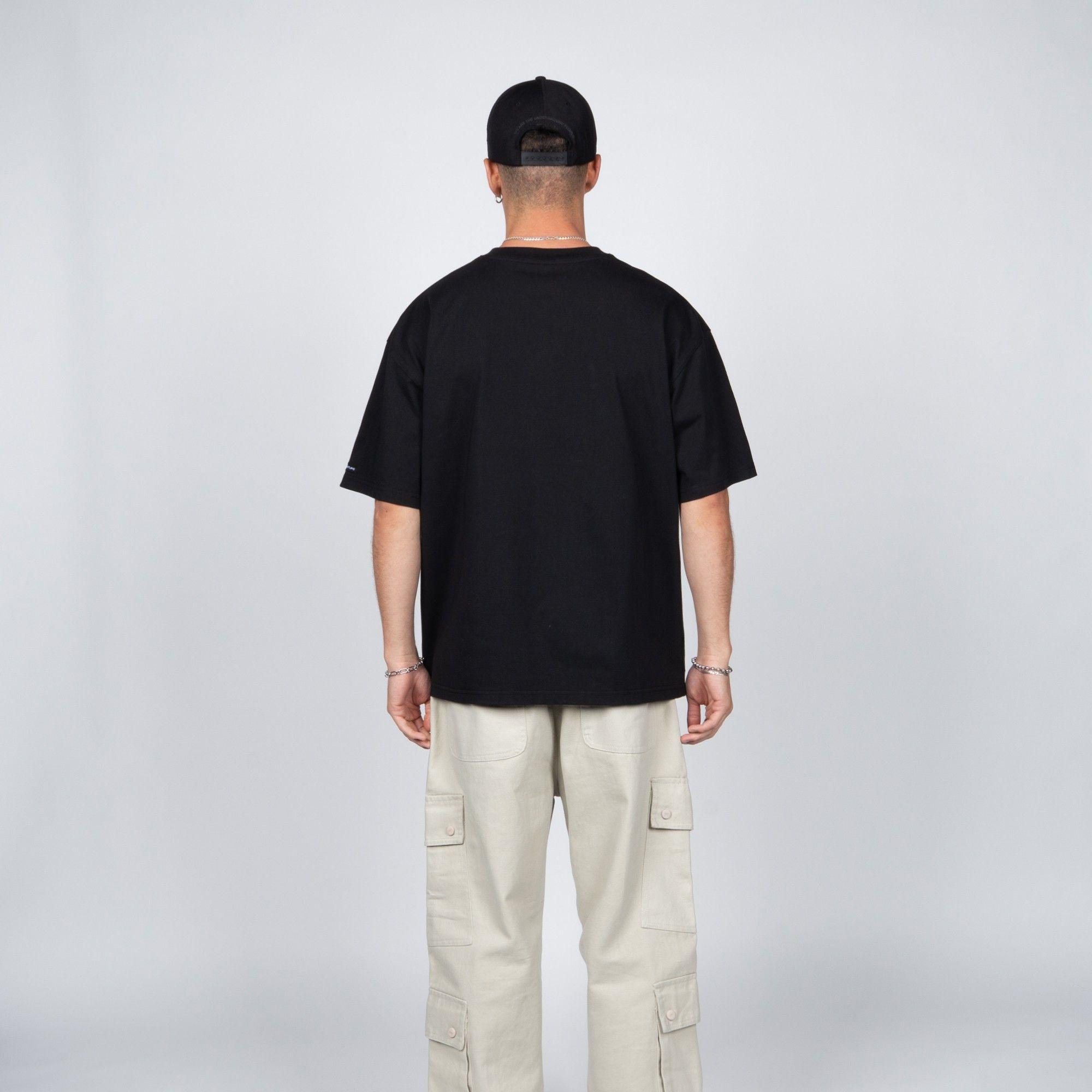 Polera WhatUp Classic Tiny Icon Black White-1