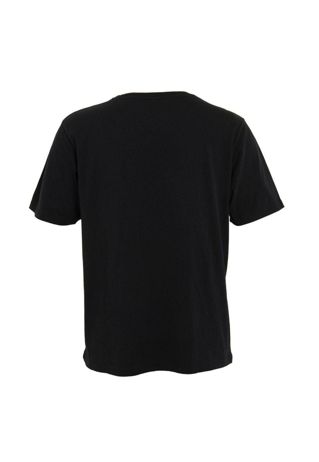 Polera Men Black White Logo Front-2
