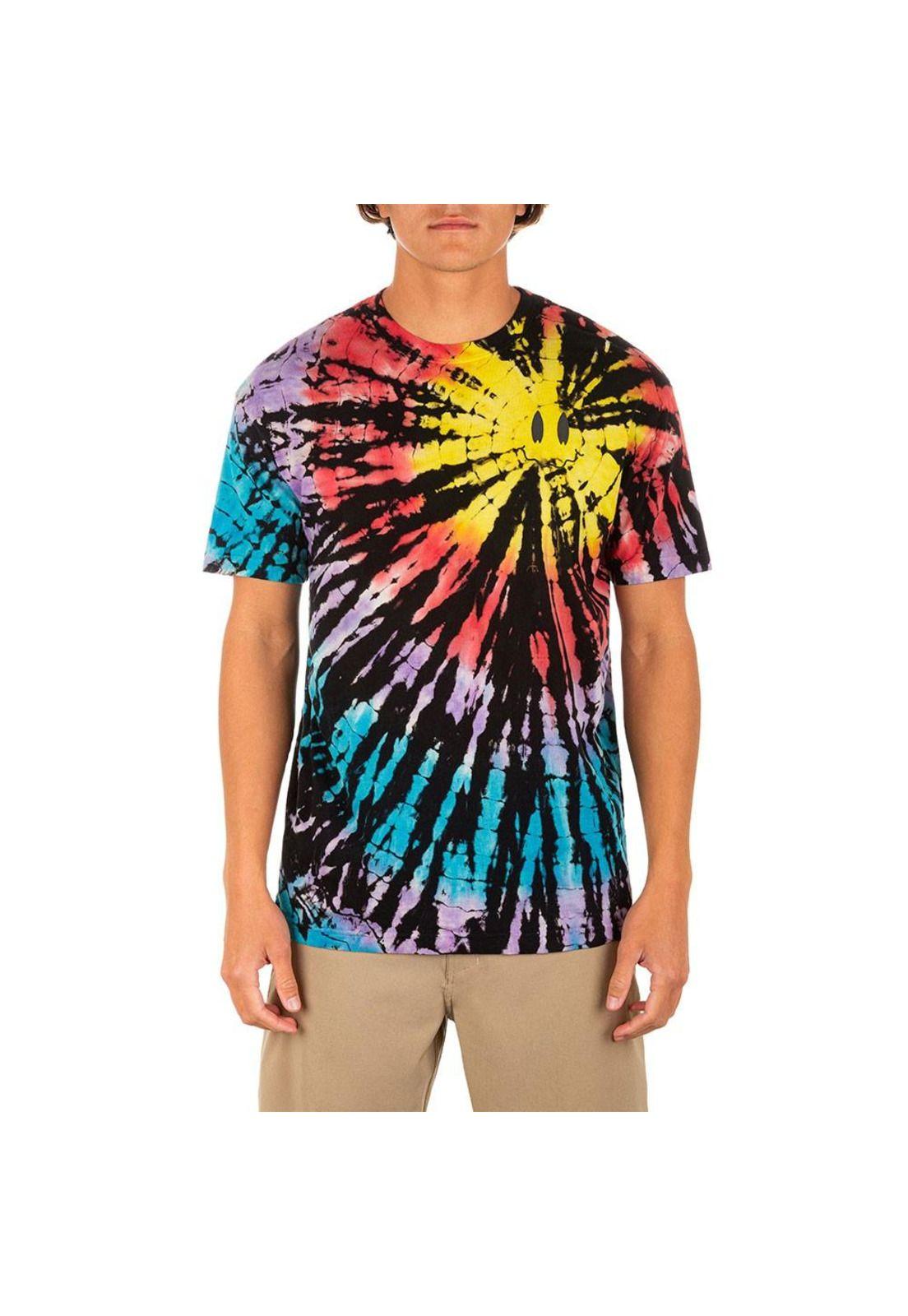 Polera Everyday Washed+ Strands Black Hurley-3