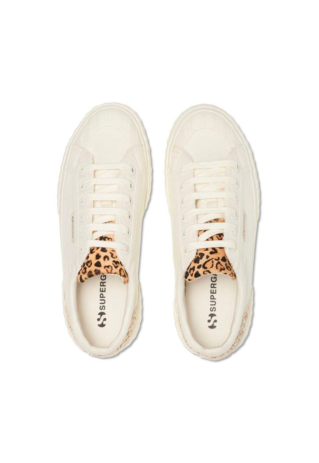 Zapatilla 2631 Calfhair Det White Avorio Leopard-3