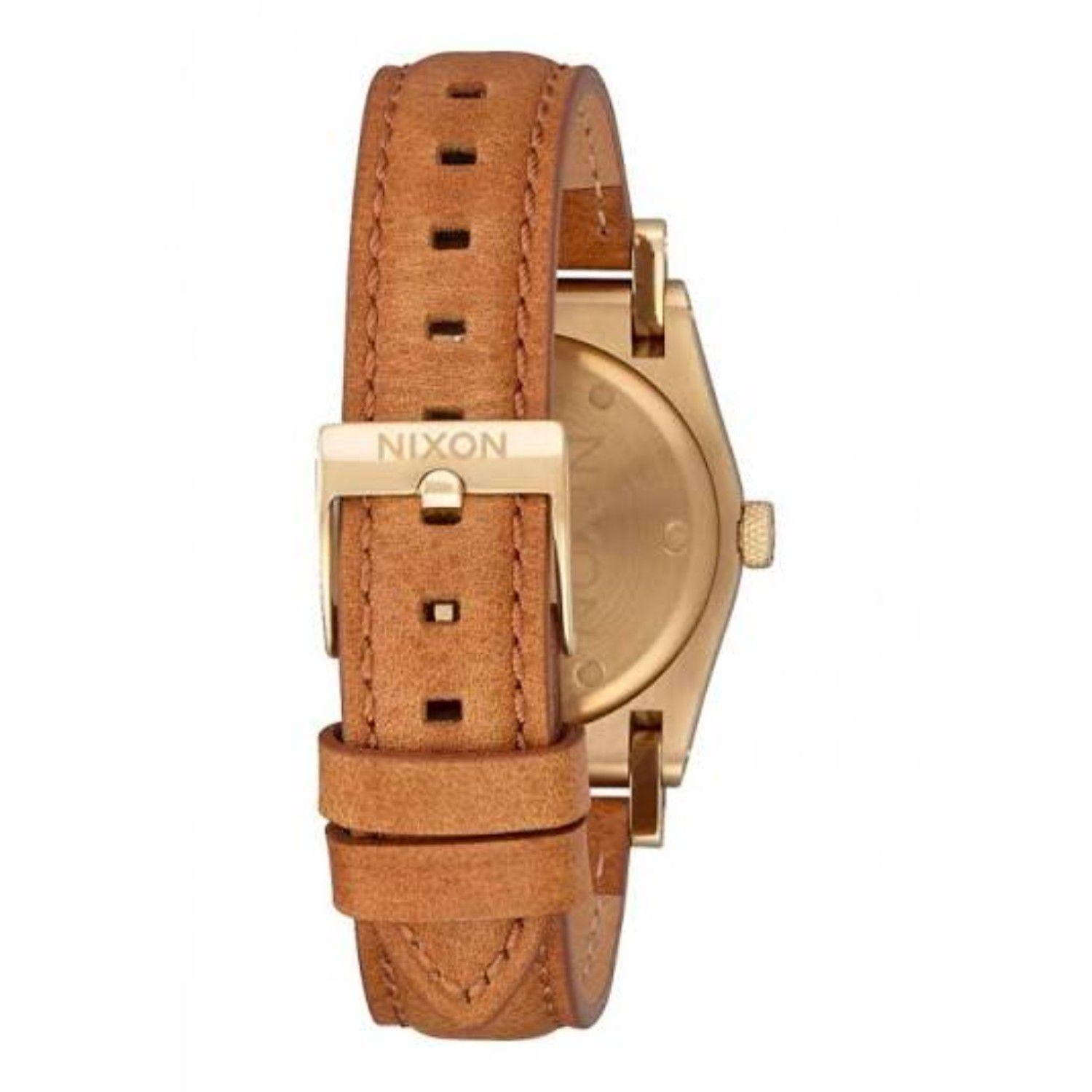 Reloj Nixon Jane Leather Light Gold Turquoise-1