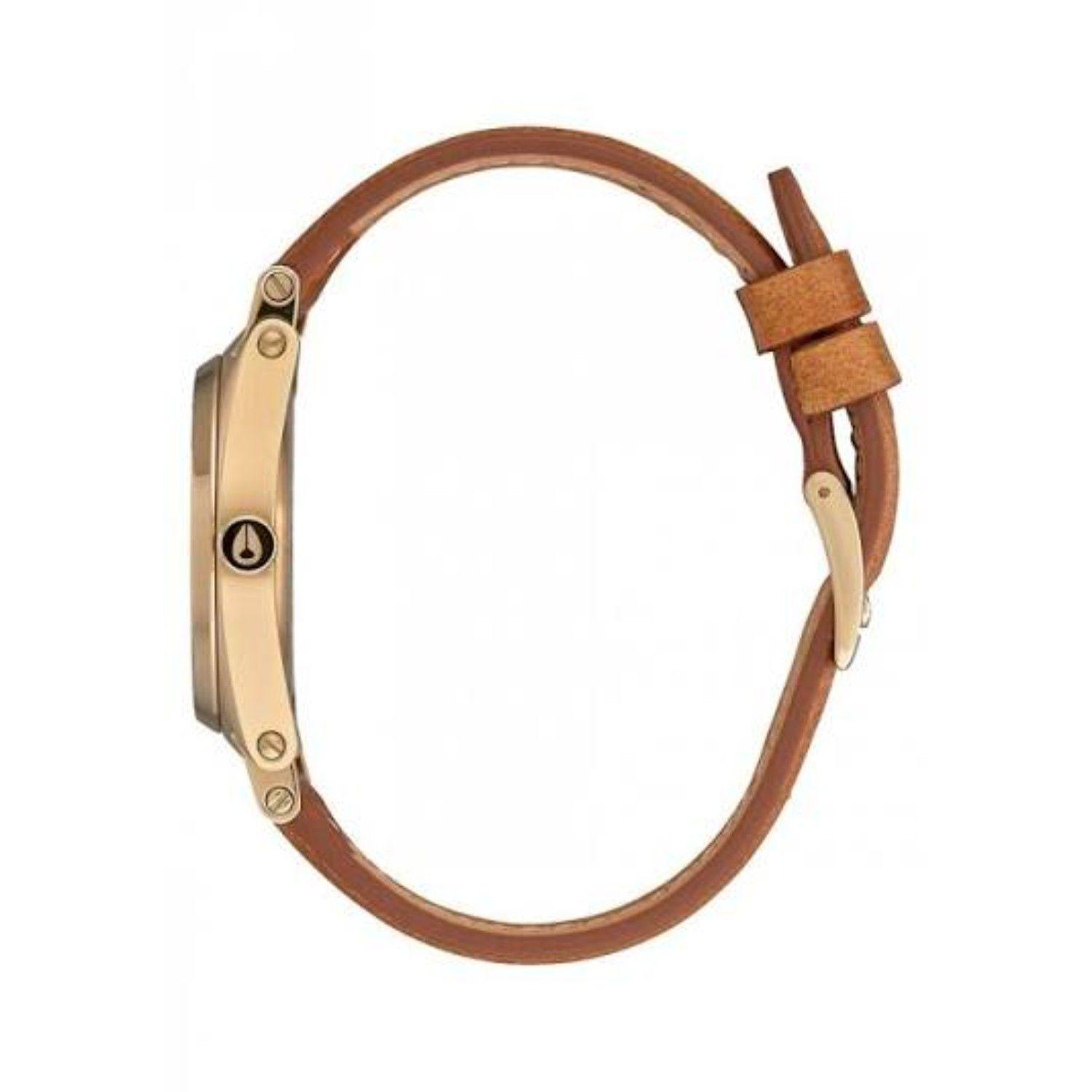 Reloj Nixon Jane Leather Light Gold Turquoise-2