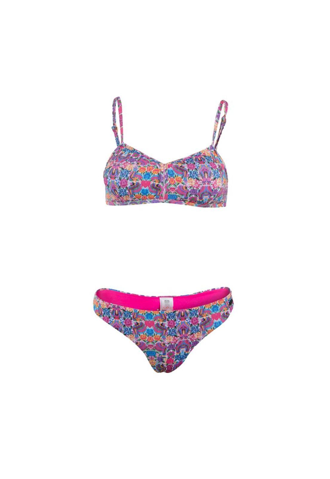 Bikini Purple Flowers Print-0