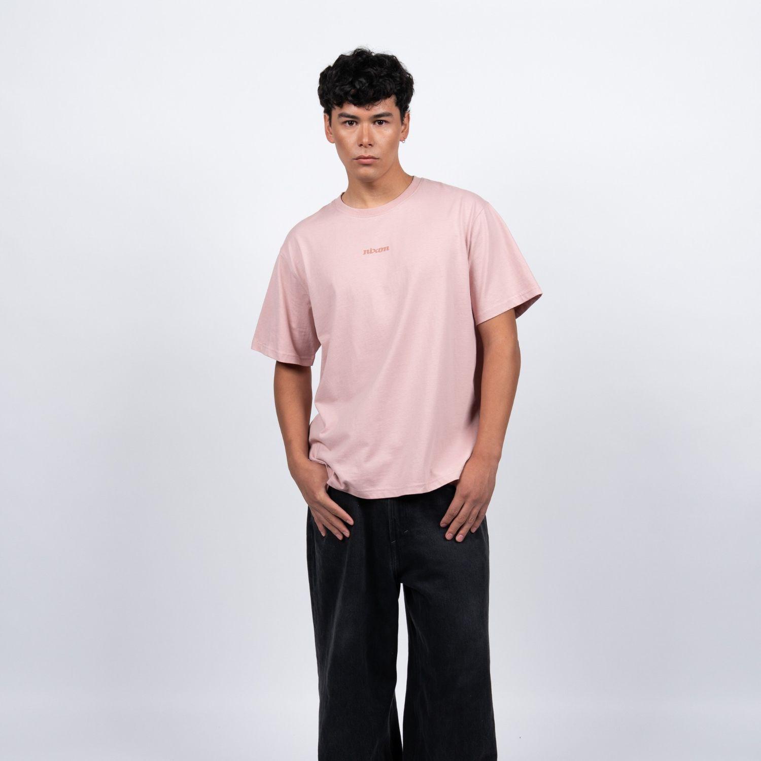 Polera Nixon Men Tiny Logo Pink-0