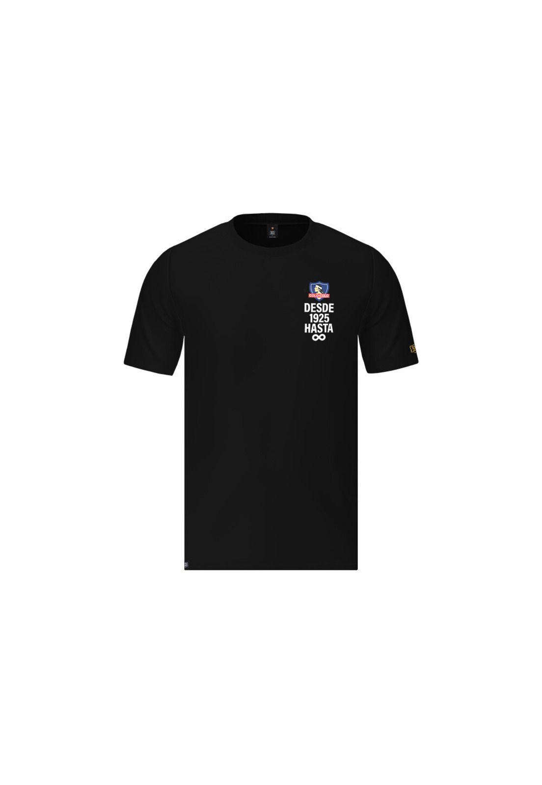 Polera Colo Colo Urbano Centenario Hombre Negro Desde 1925-0