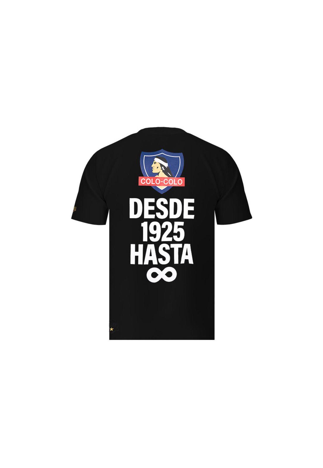 Polera Colo Colo Urbano Centenario Hombre Negro Desde 1925-1