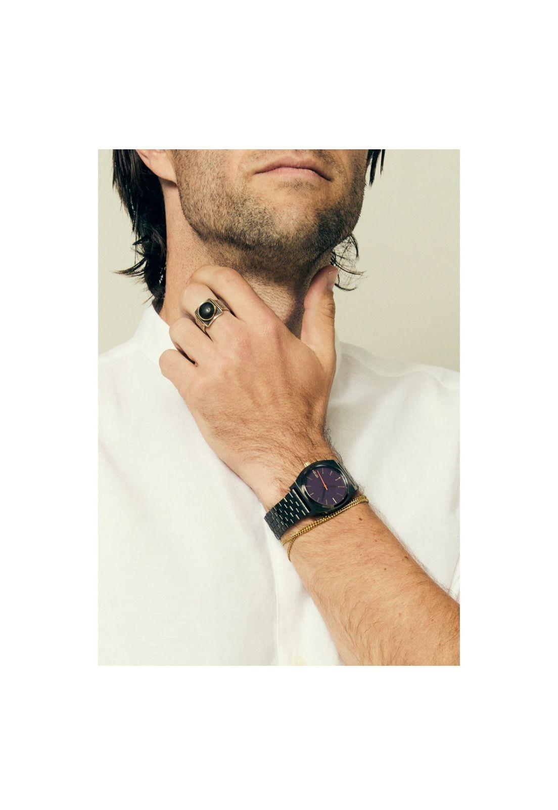 Reloj Nixon Time Teller Gunmetal Blackberry Gold-4