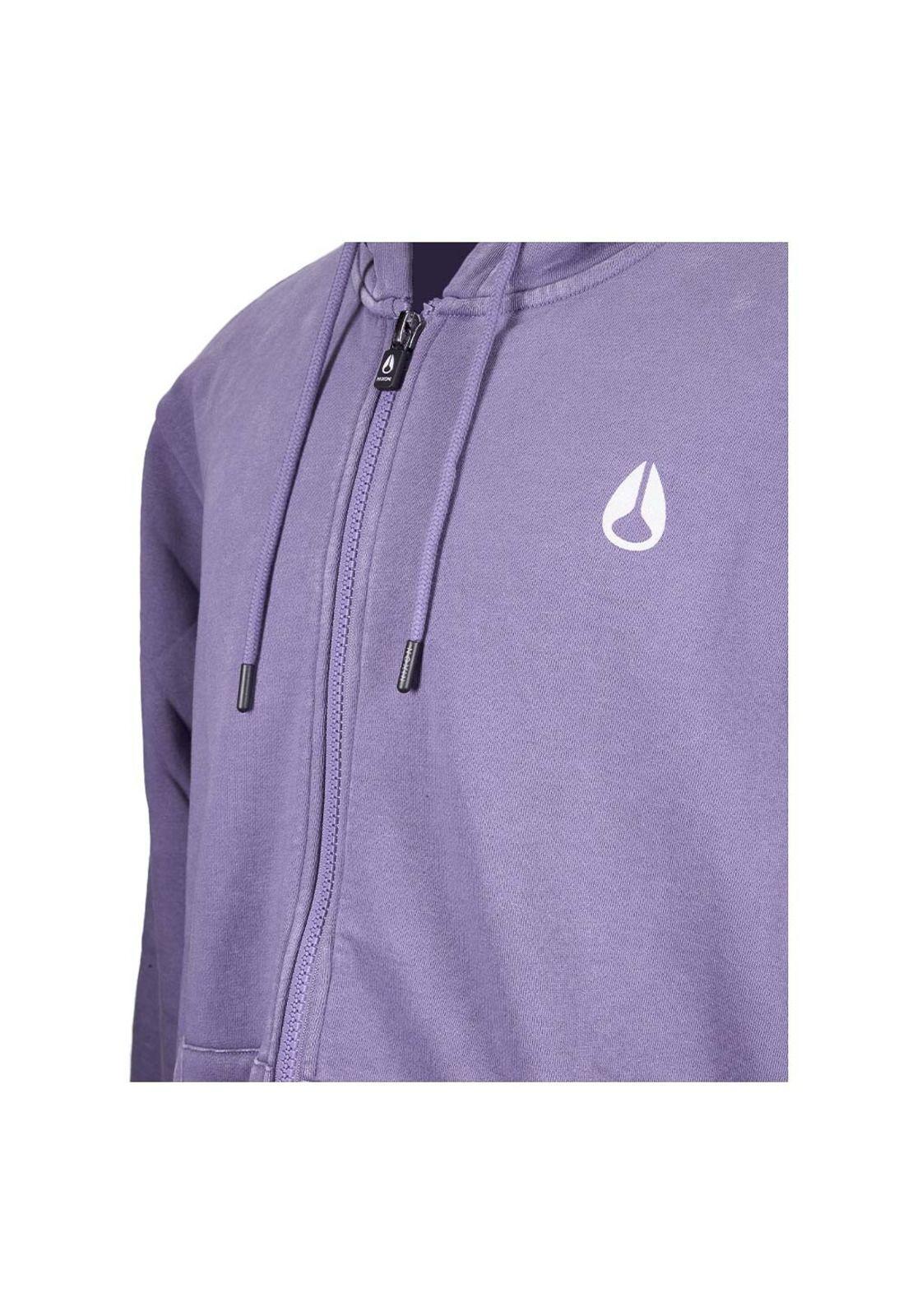 Polerón Nixon Men Full Zipper Crocodile Light Purple-2
