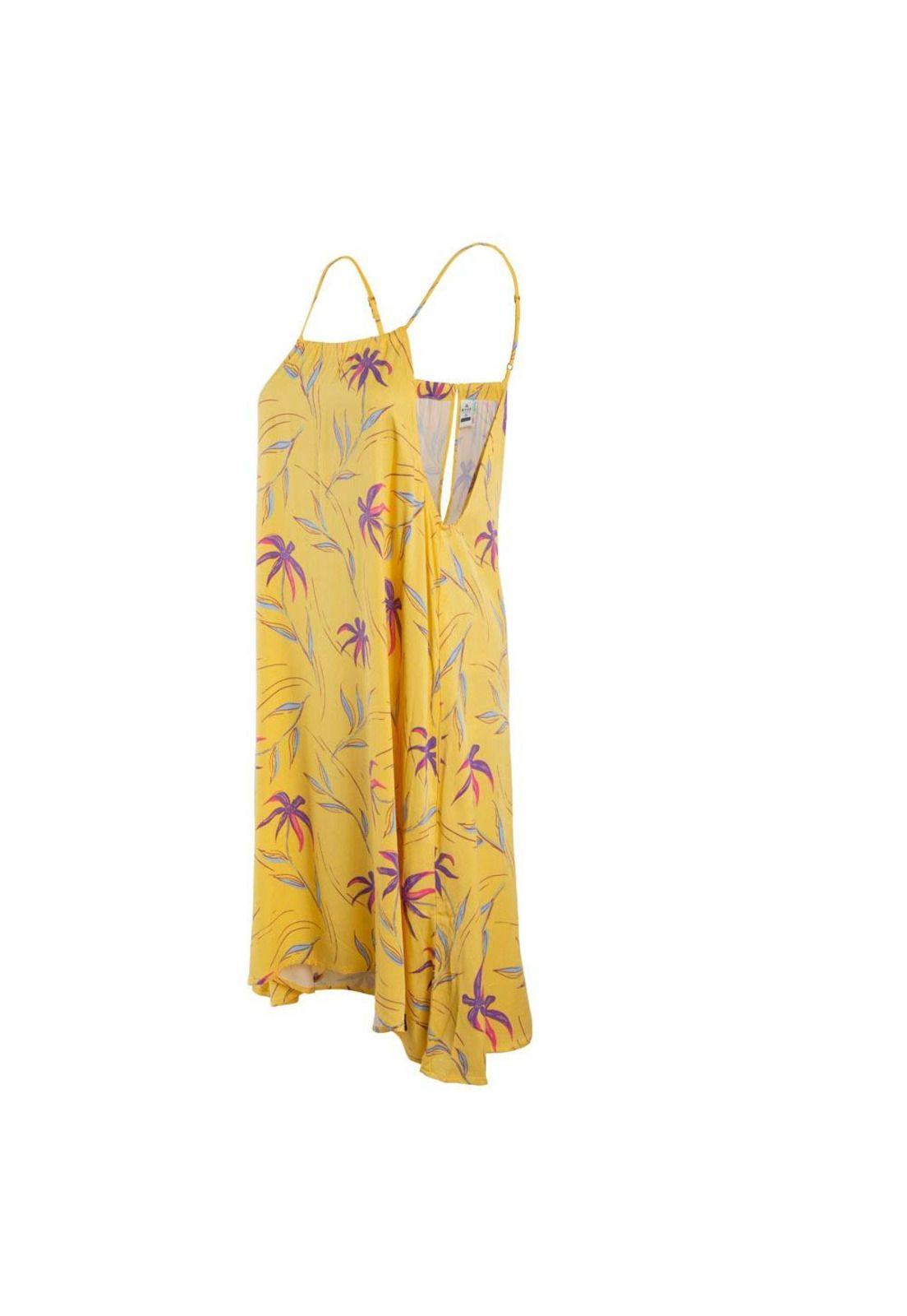 Vestido Kids Leaves Yellow-1