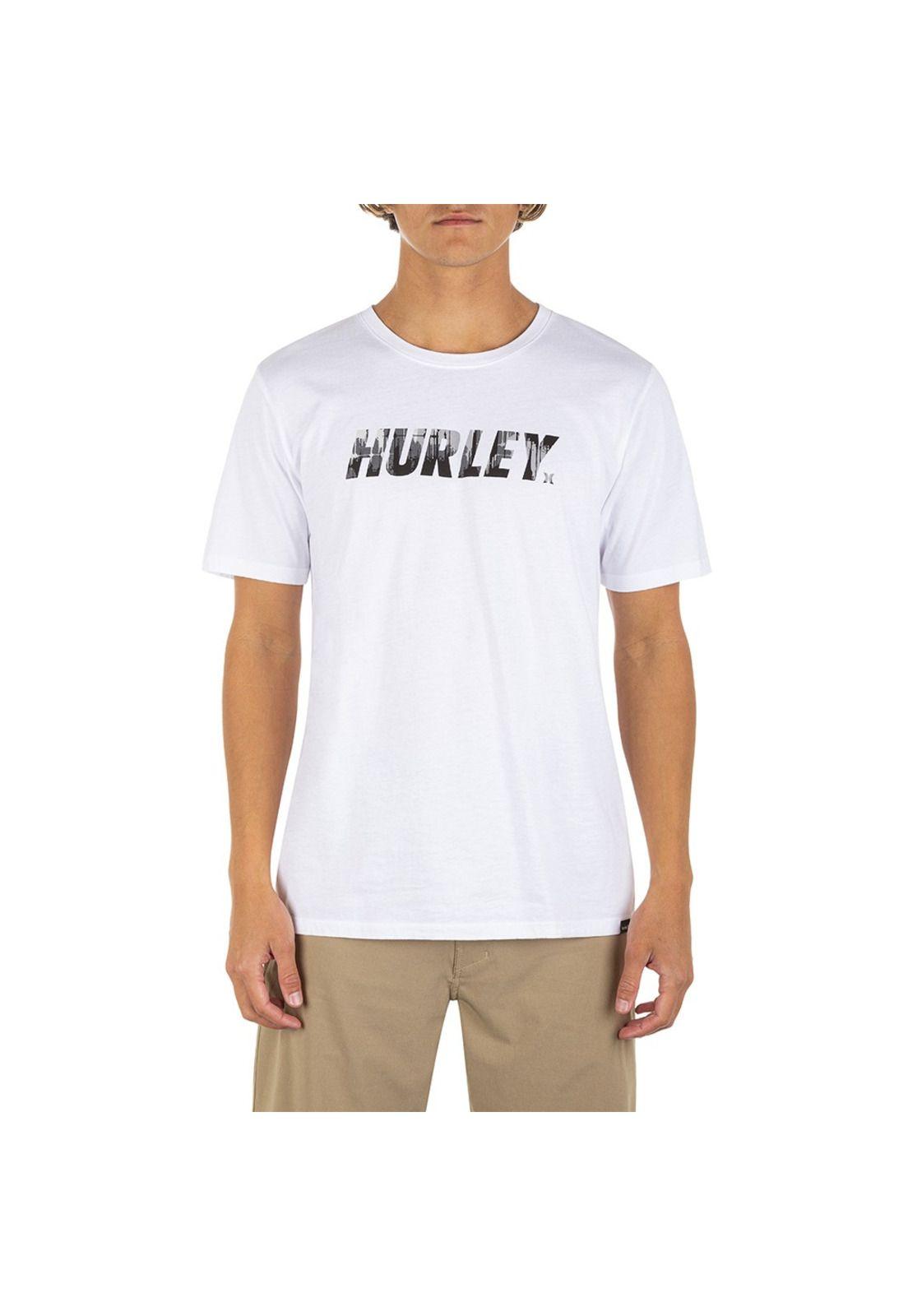 Polera EVD WSH Fastlane Camo White Hurley-2