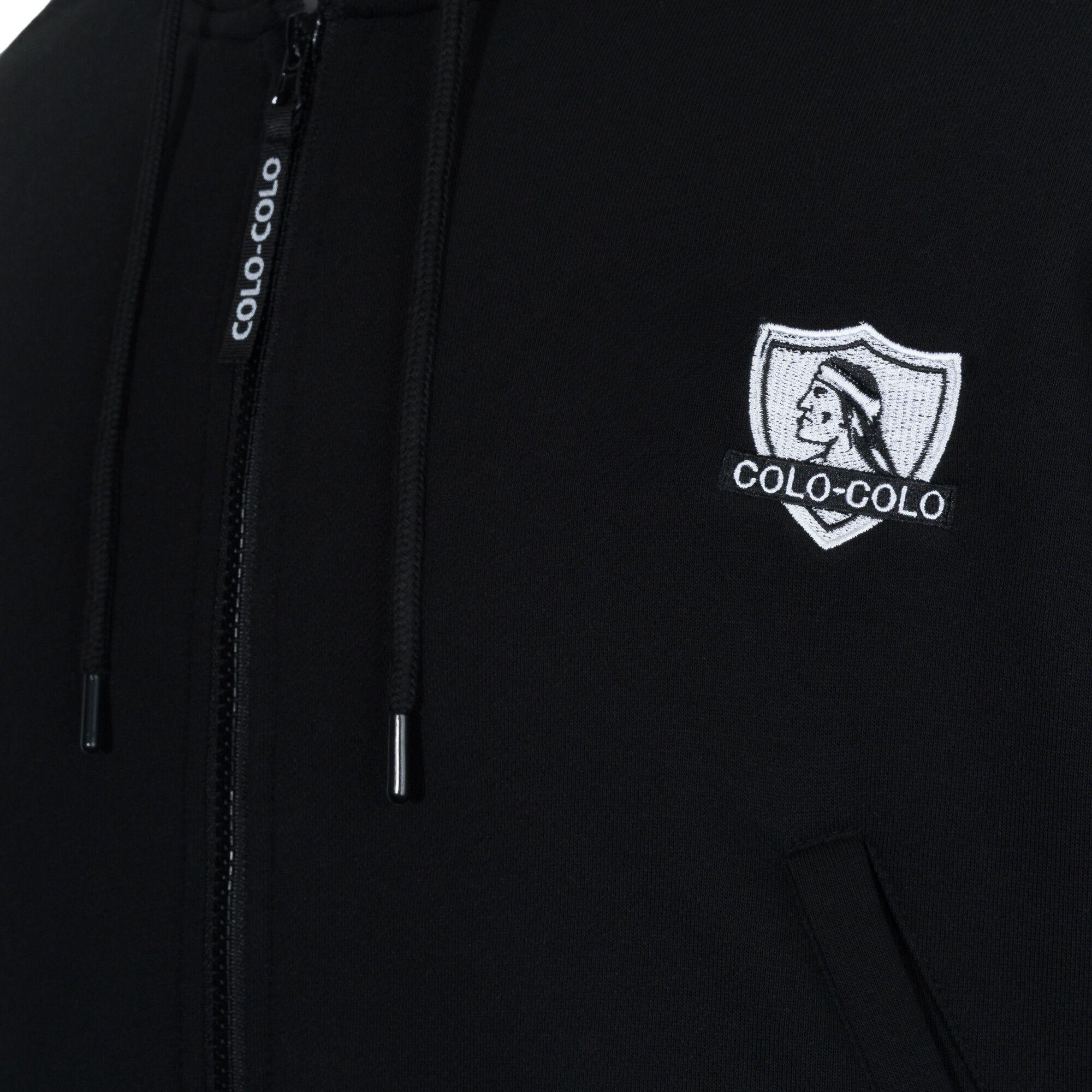Poleron Colo Colo Urbano Mujer "Escudo" Negro-2