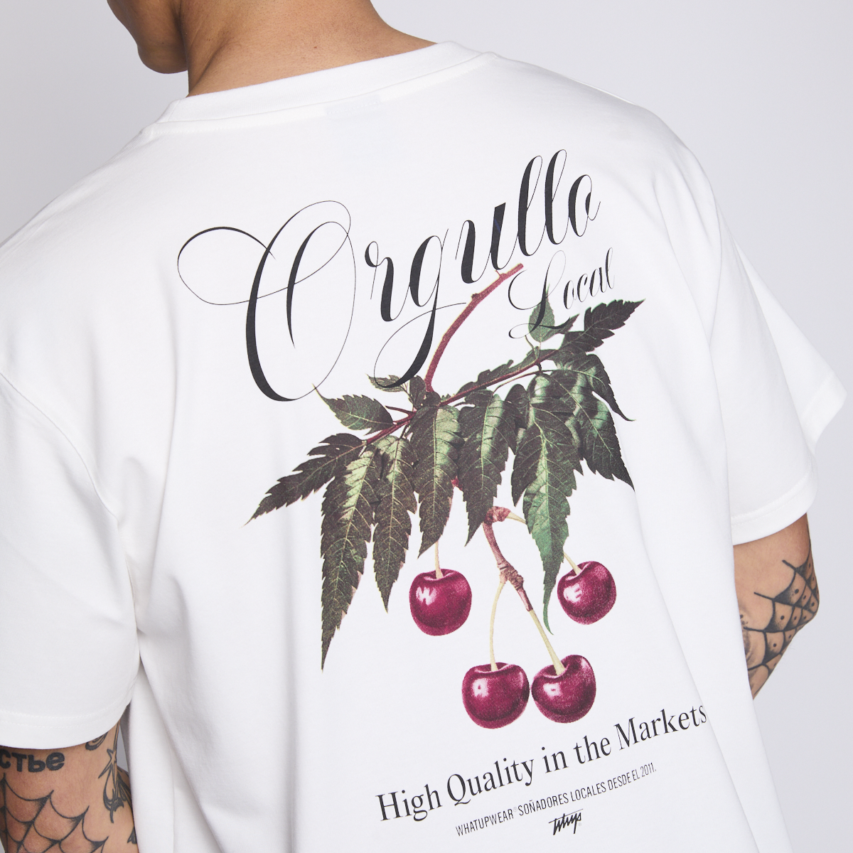 Polera Whatup Men Cherry White-4