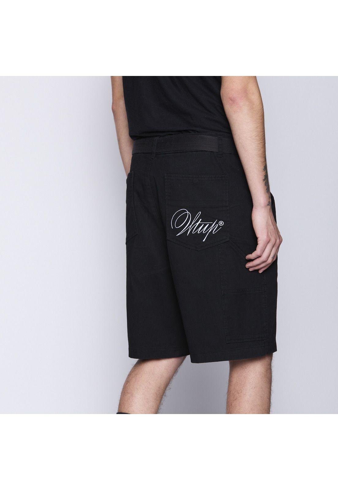 Bermuda Recta Whatup Men All Black-2