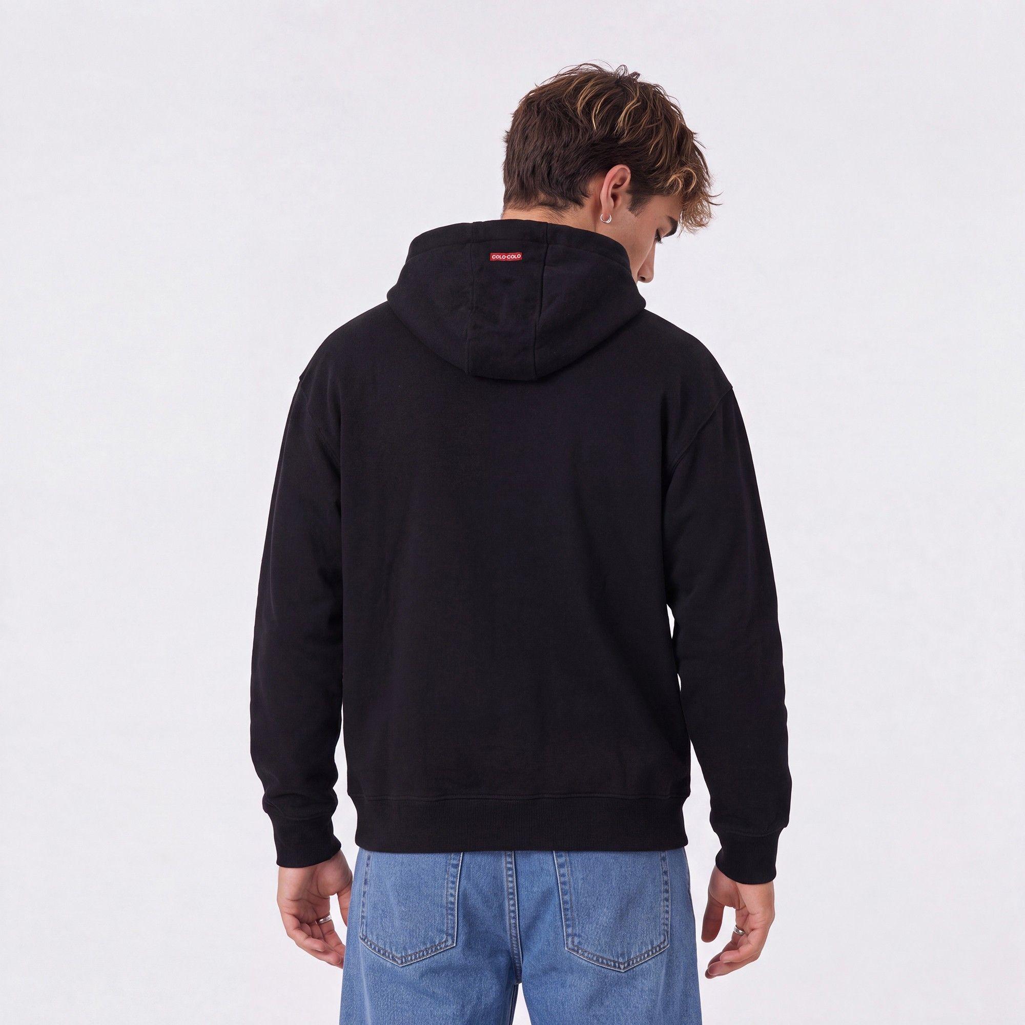 Polerón Colo Colo Urbano Full Zipper Escudo Negro-1