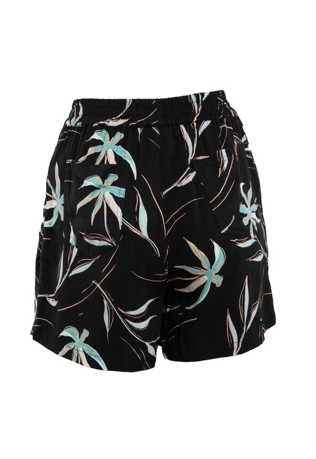 Short Kids Regular Fit Leaves Black-2