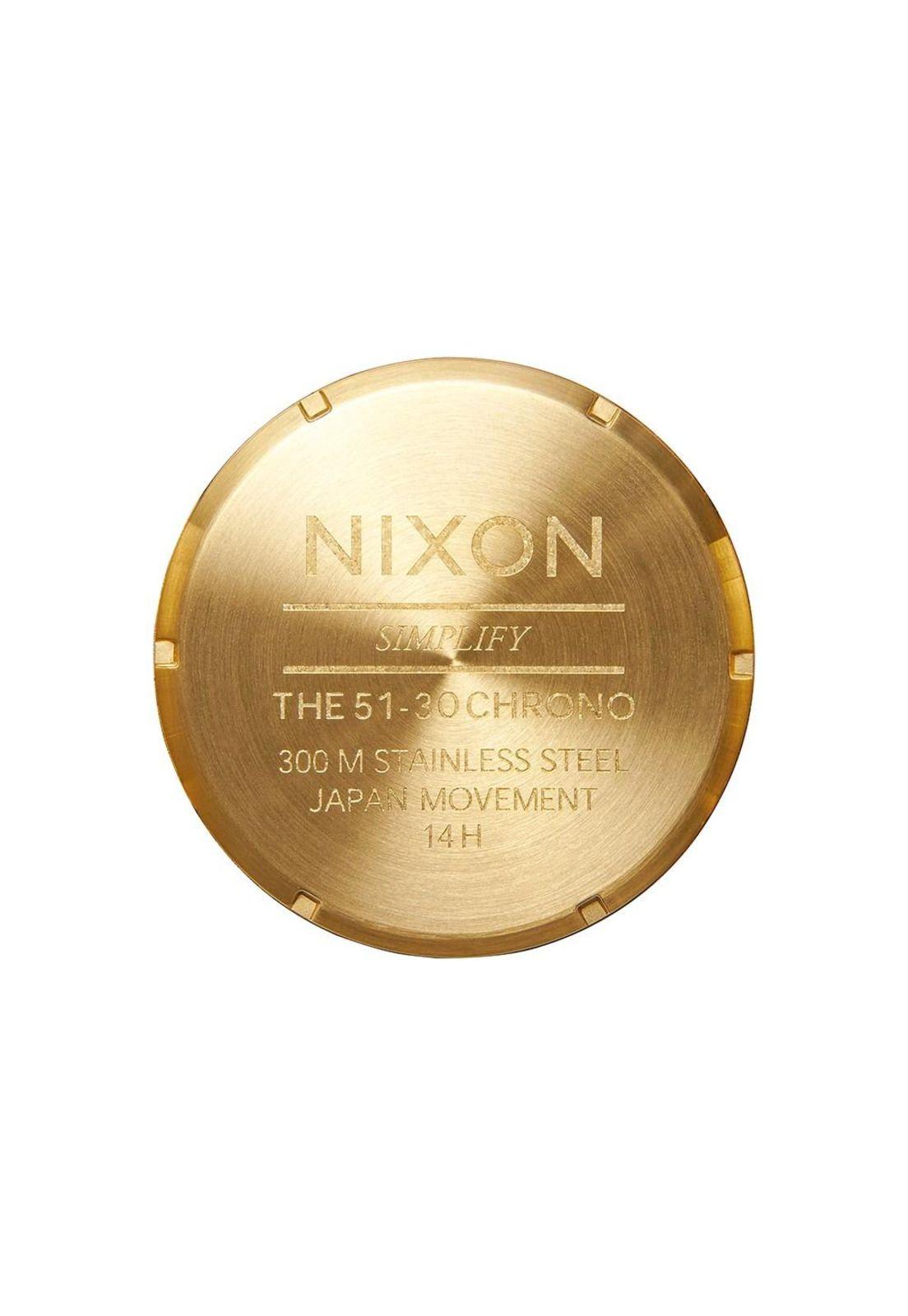 Reloj 51-30 Chrono All Gold Black Nixon-3