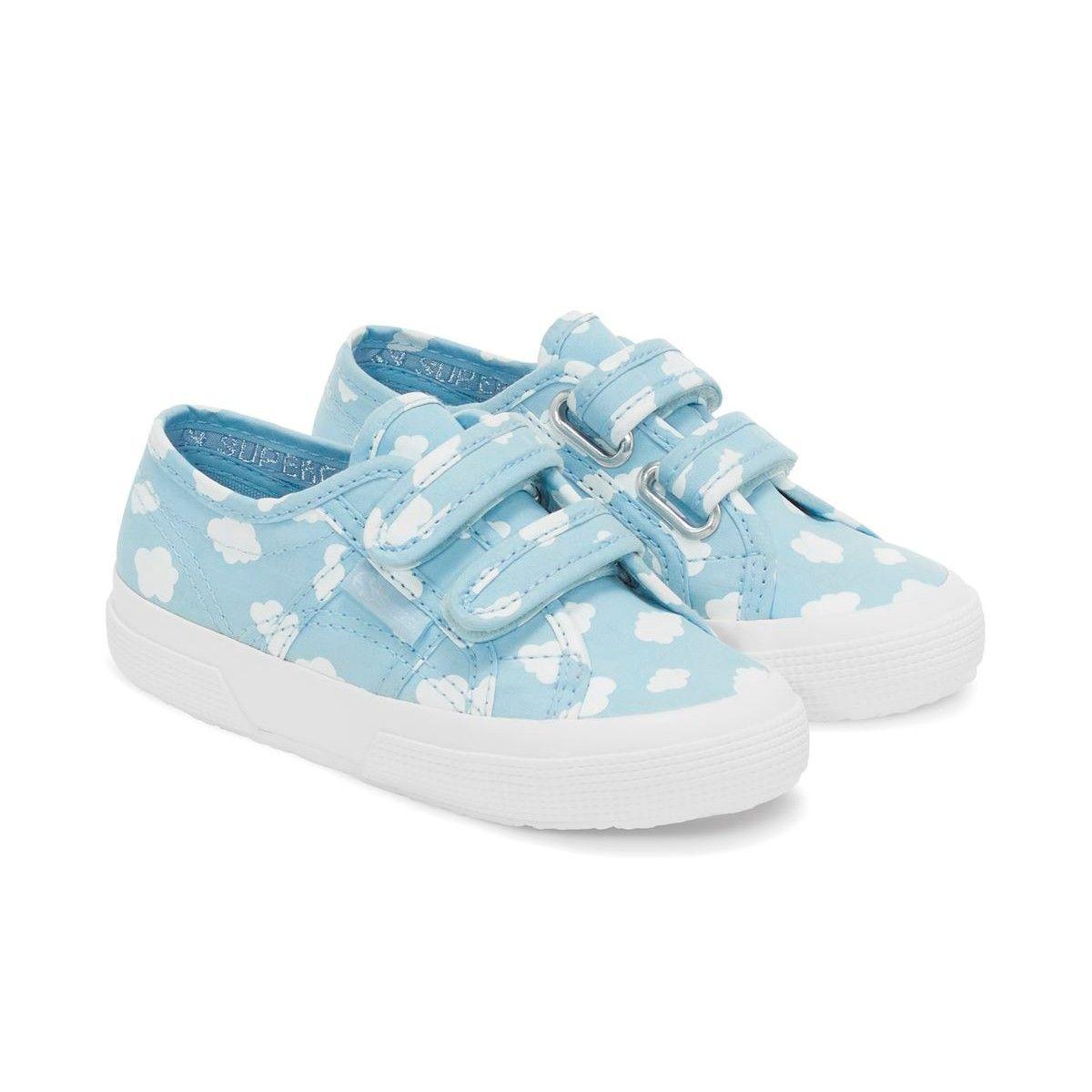 Zapatilla Superga Kids 2750 Straps Light Blue Clouds-1